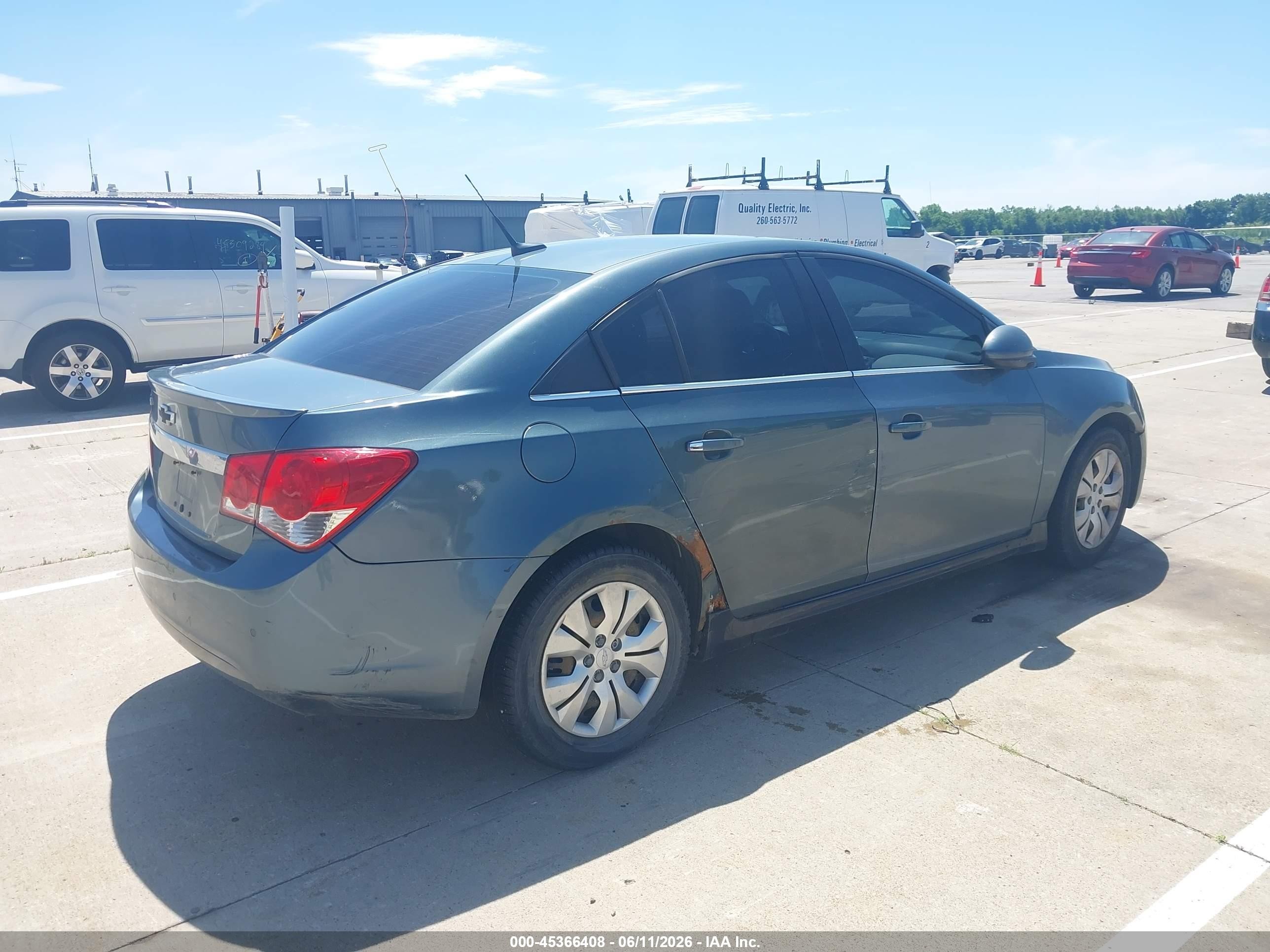 2012 Chevrolet Cruze Eco Teal vin: 1G1PK5SCXC7230470