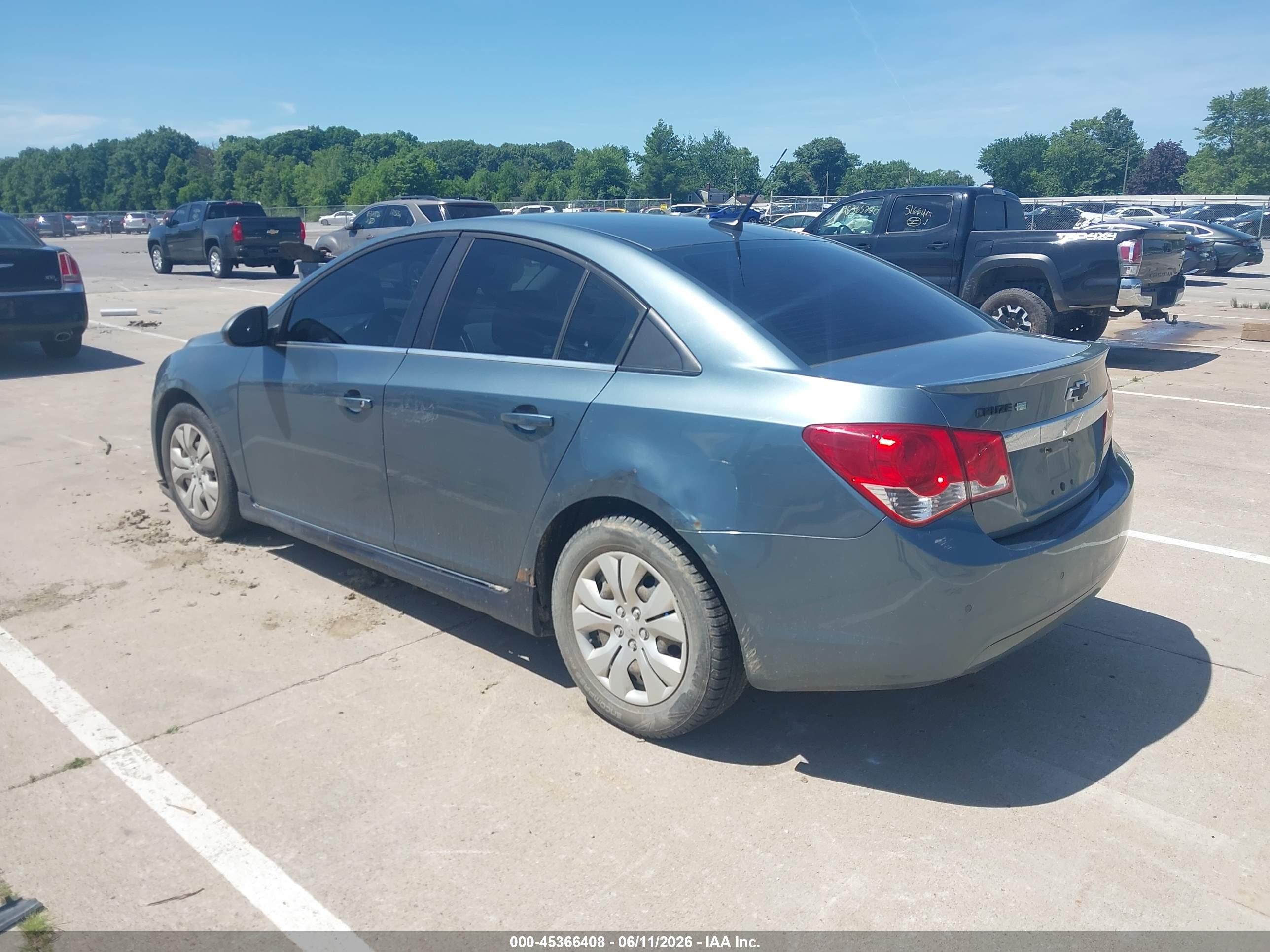 2012 Chevrolet Cruze Eco Teal vin: 1G1PK5SCXC7230470