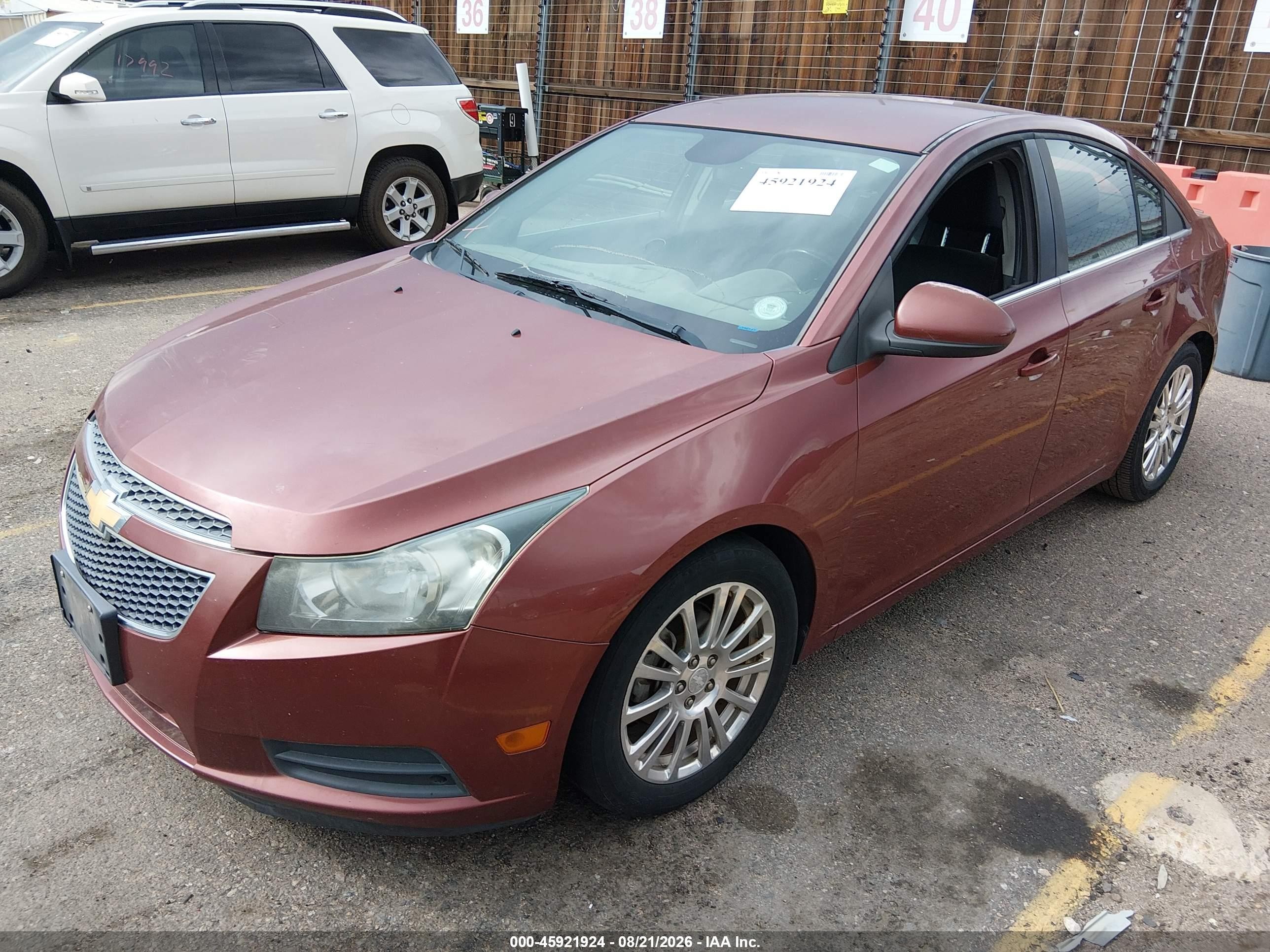 2012 Chevrolet Cruze Eco Бордовый vin: 1G1PK5SCXC7350656