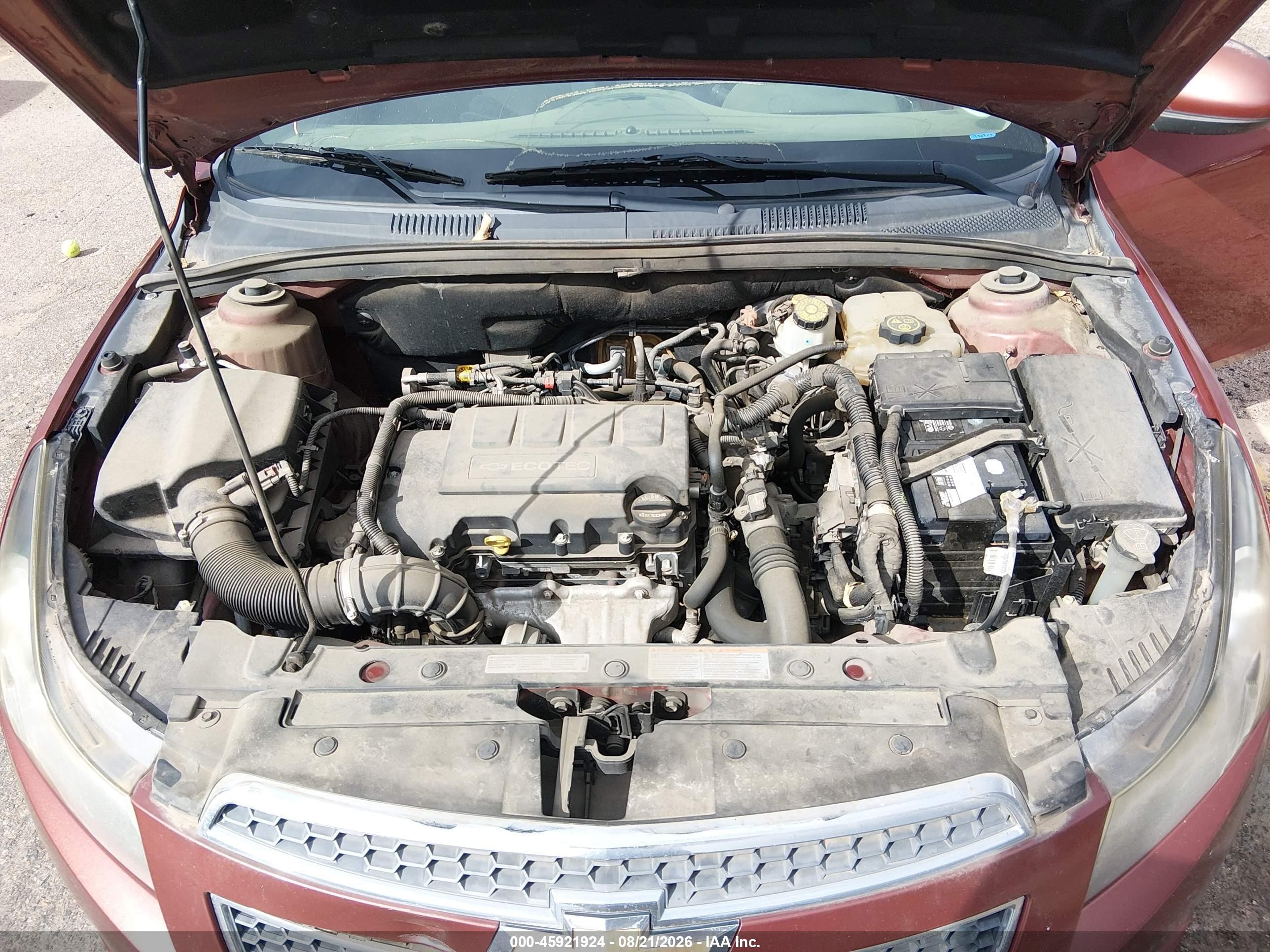 2012 Chevrolet Cruze Eco Бордовый vin: 1G1PK5SCXC7350656