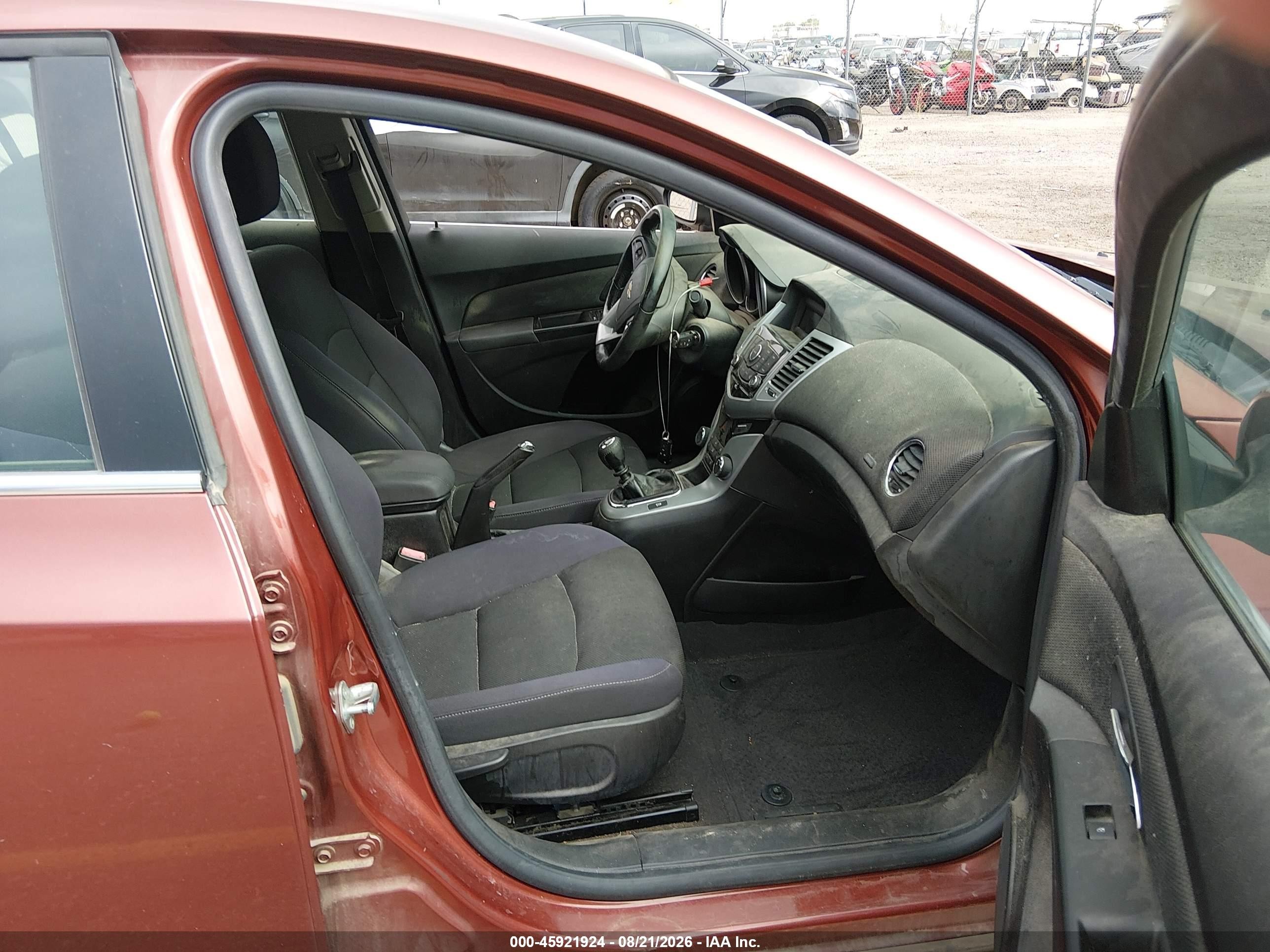 2012 Chevrolet Cruze Eco Бордовый vin: 1G1PK5SCXC7350656