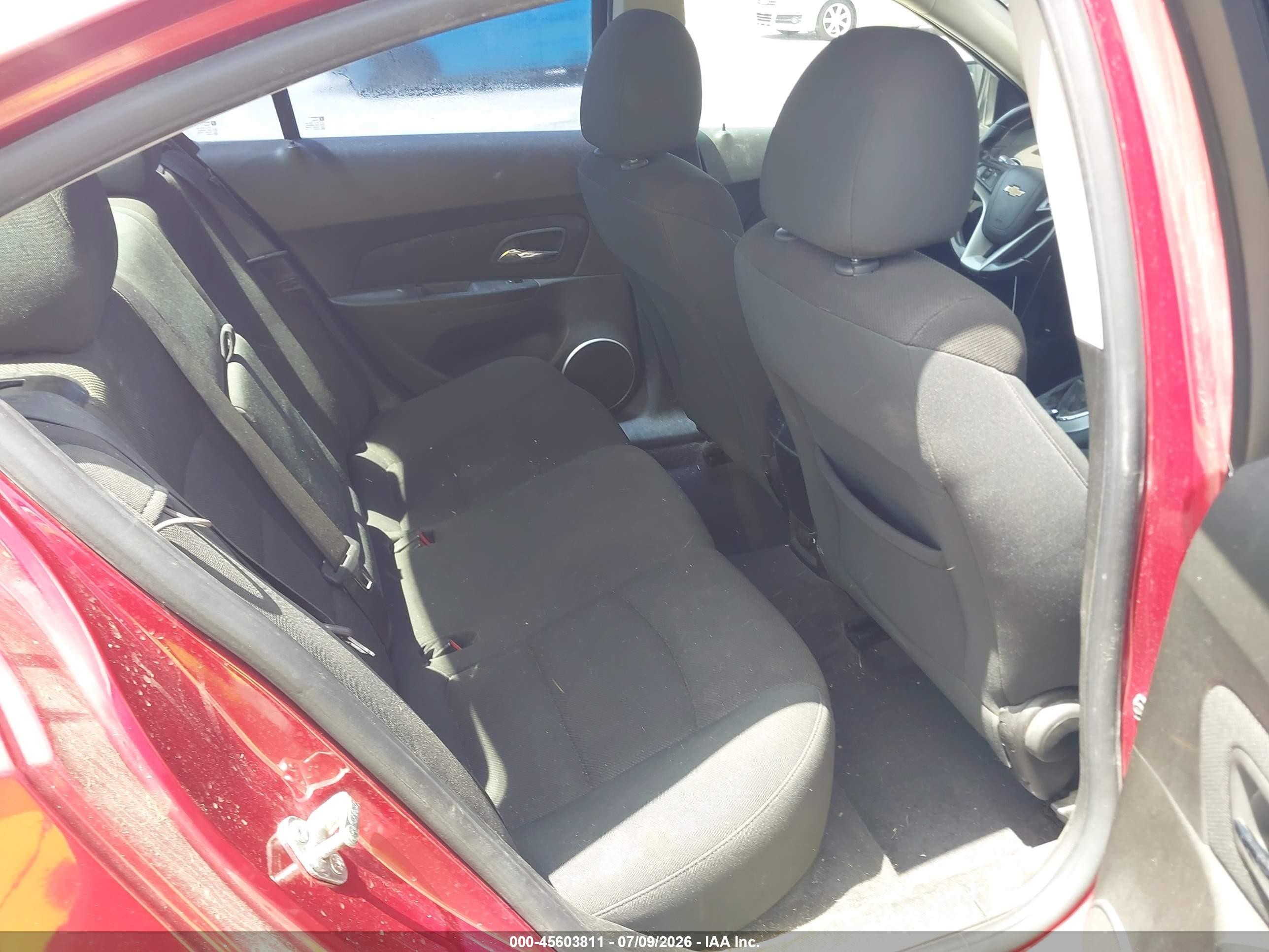 2012 Chevrolet Cruze 1lt Red vin: 1G1PL5SC2C7139688