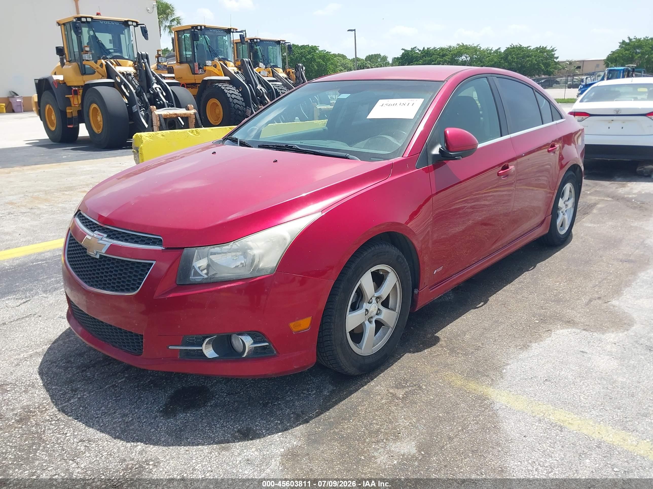 2012 Chevrolet Cruze 1lt Red vin: 1G1PL5SC2C7139688