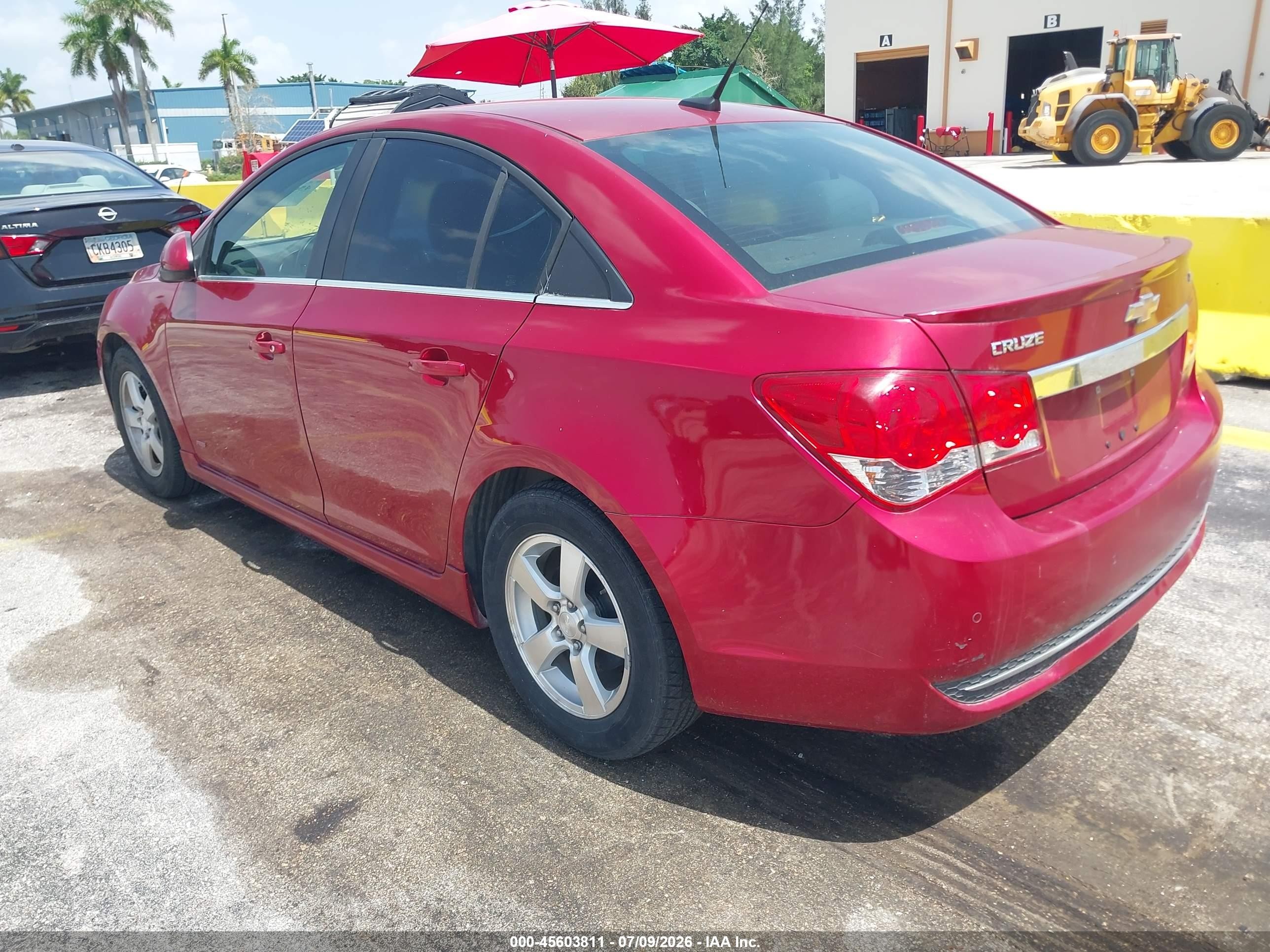 2012 Chevrolet Cruze 1lt Red vin: 1G1PL5SC2C7139688