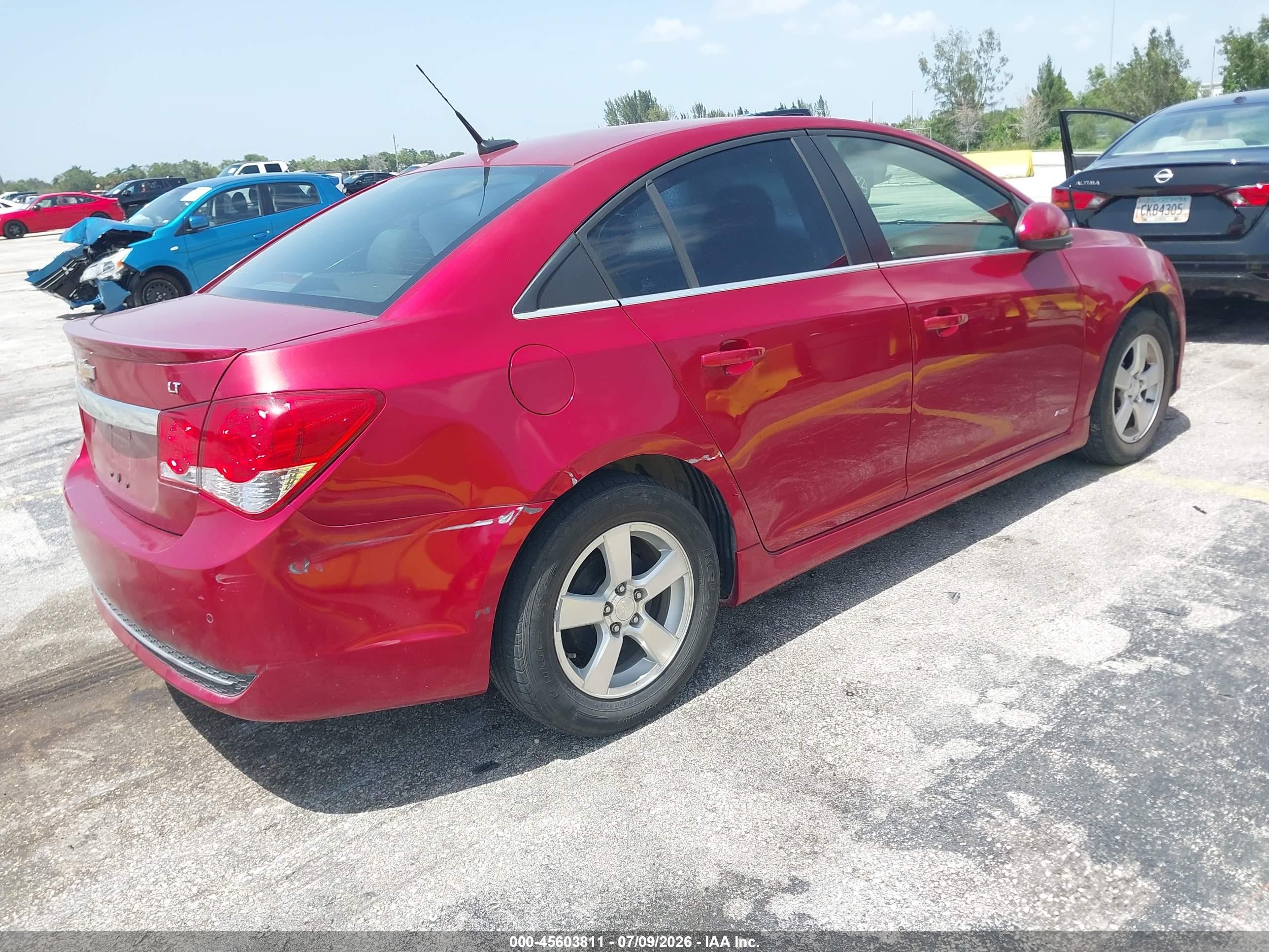 2012 Chevrolet Cruze 1lt Red vin: 1G1PL5SC2C7139688