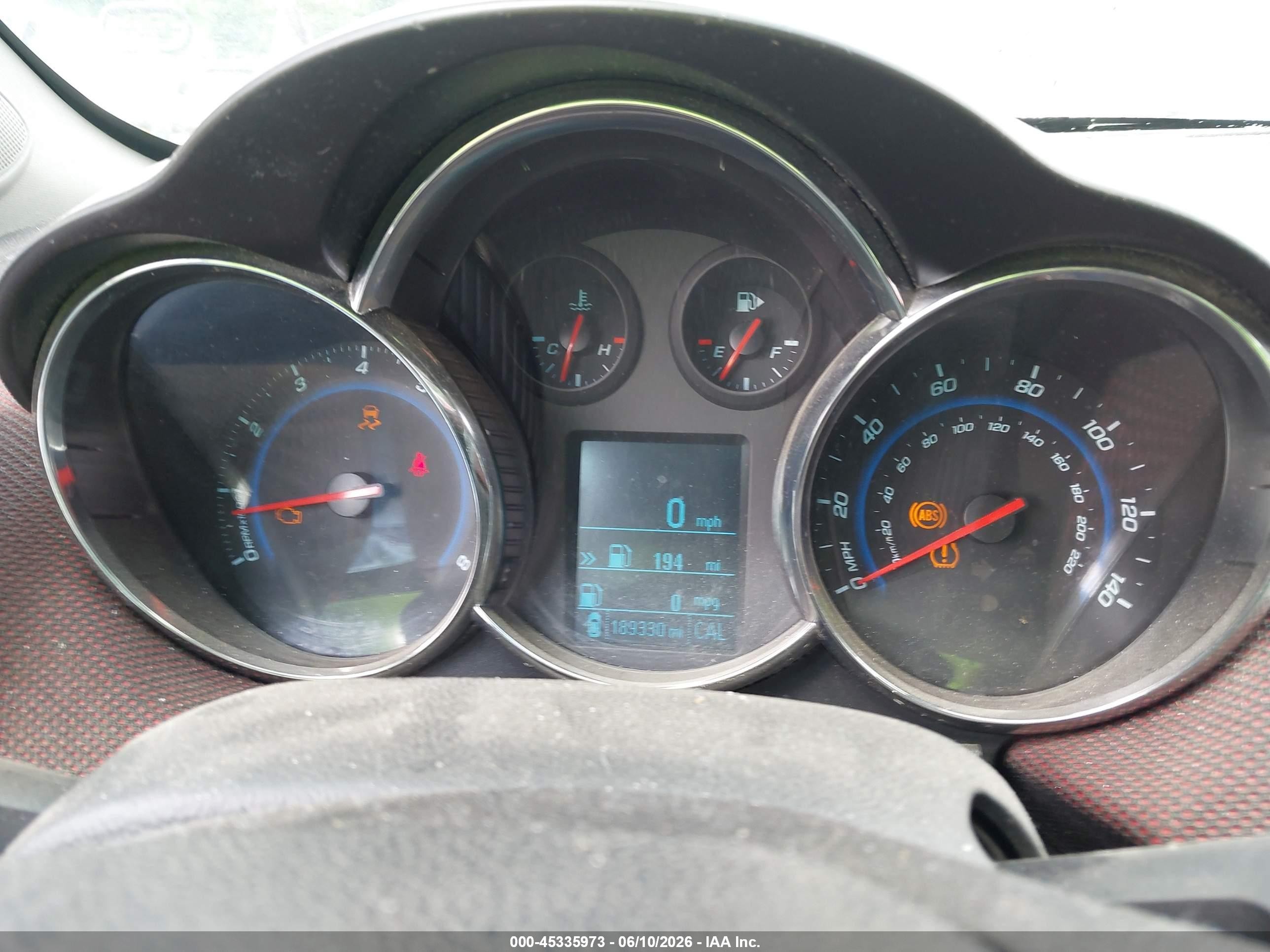 2012 Chevrolet Cruze 1lt Red vin: 1G1PL5SC2C7332102