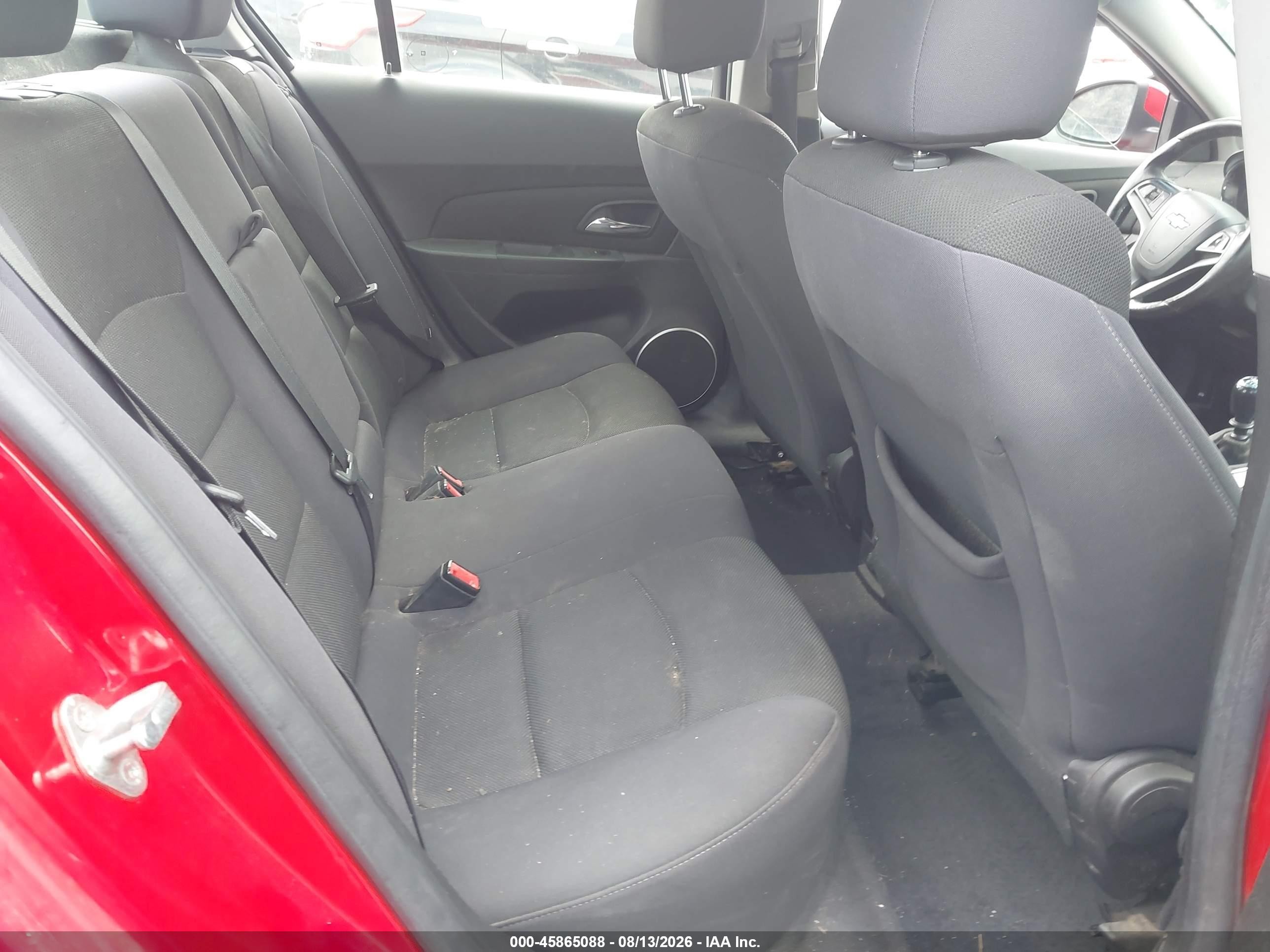 2012 Chevrolet Cruze 1lt Red vin: 1G1PL5SC3C7319357