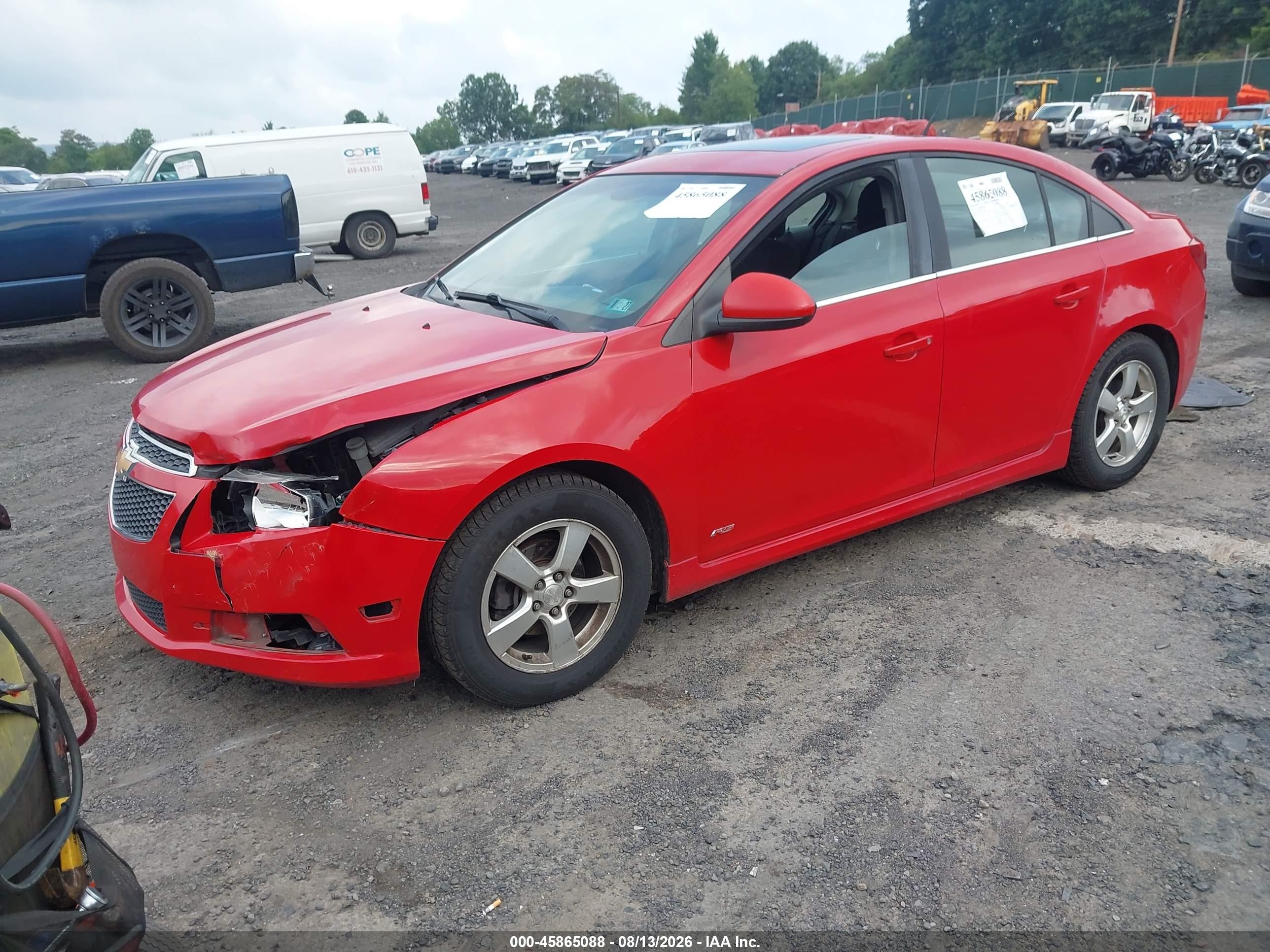 2012 Chevrolet Cruze 1lt Red vin: 1G1PL5SC3C7319357