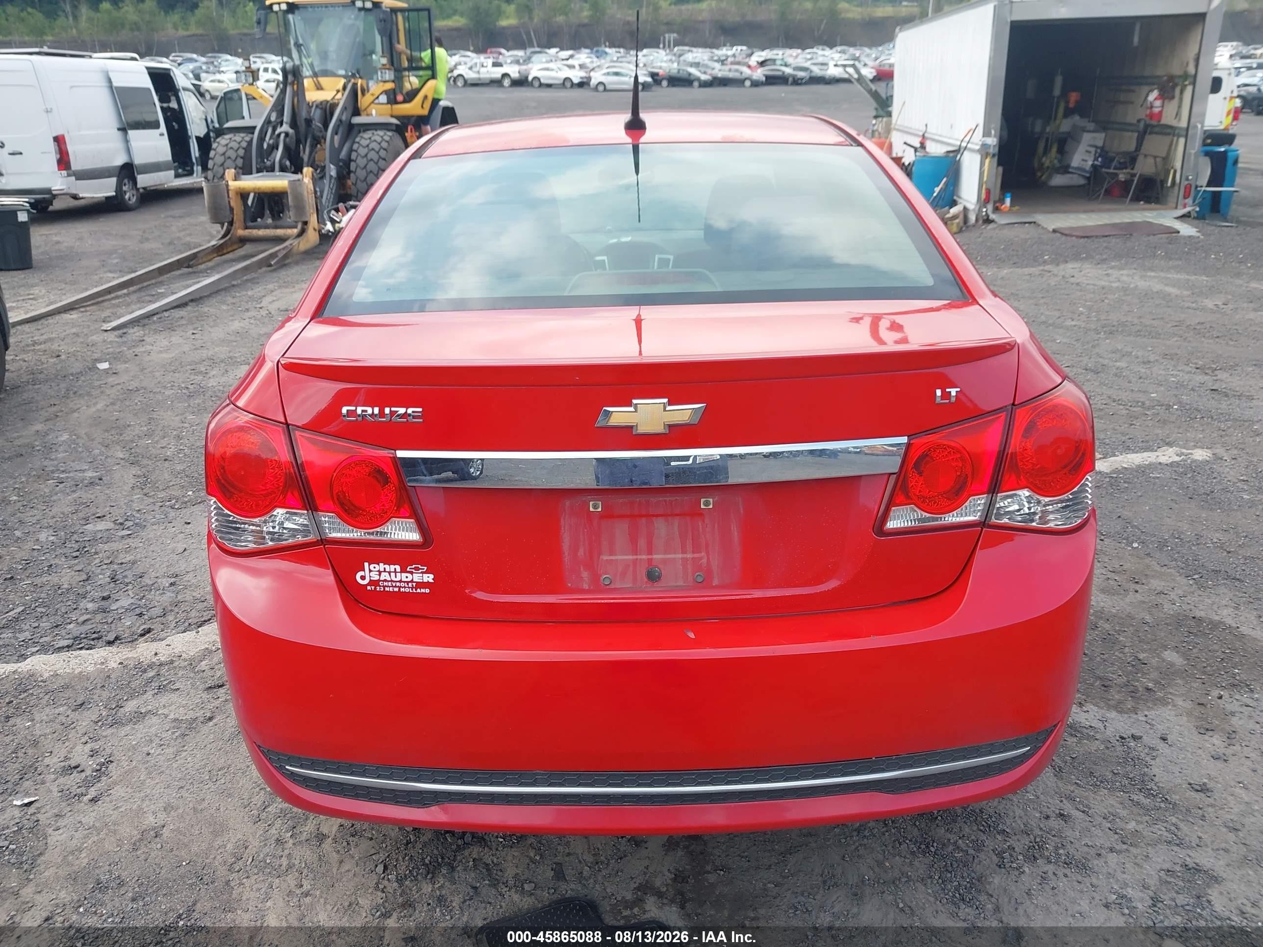 2012 Chevrolet Cruze 1lt Red vin: 1G1PL5SC3C7319357