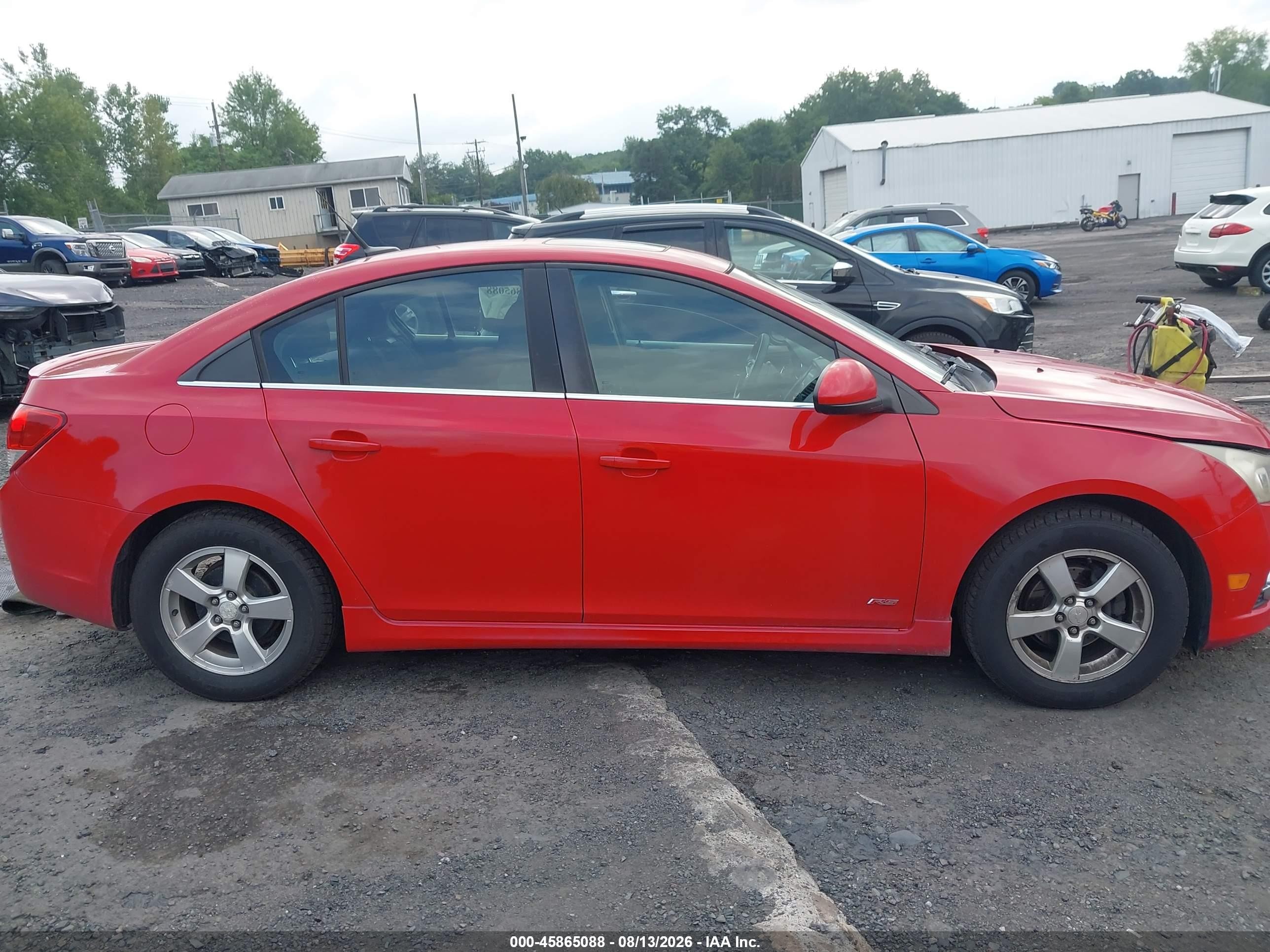 2012 Chevrolet Cruze 1lt Red vin: 1G1PL5SC3C7319357