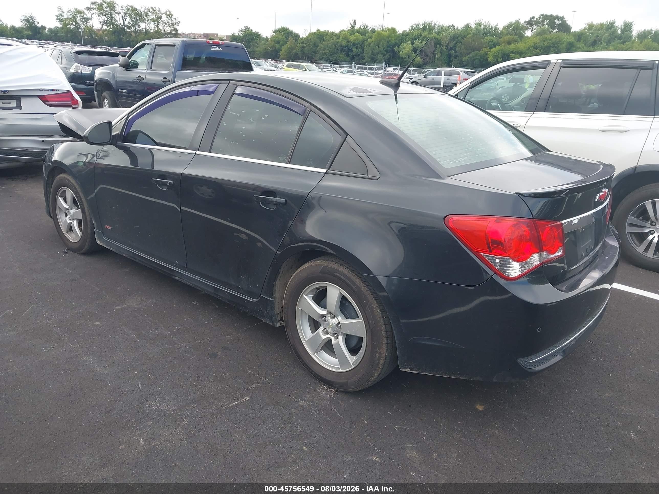 2012 Chevrolet Cruze 1lt Black vin: 1G1PL5SC5C7365756
