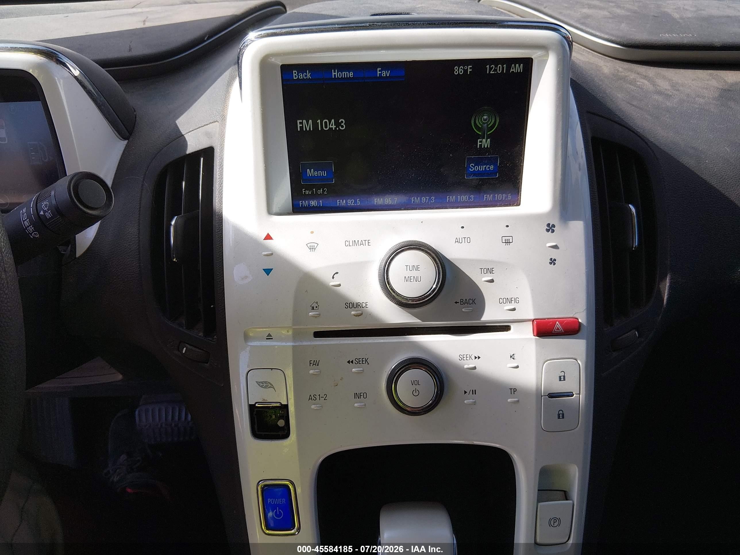 2013 Chevrolet Volt   Белый vin: 1G1RA6E46DU115289
