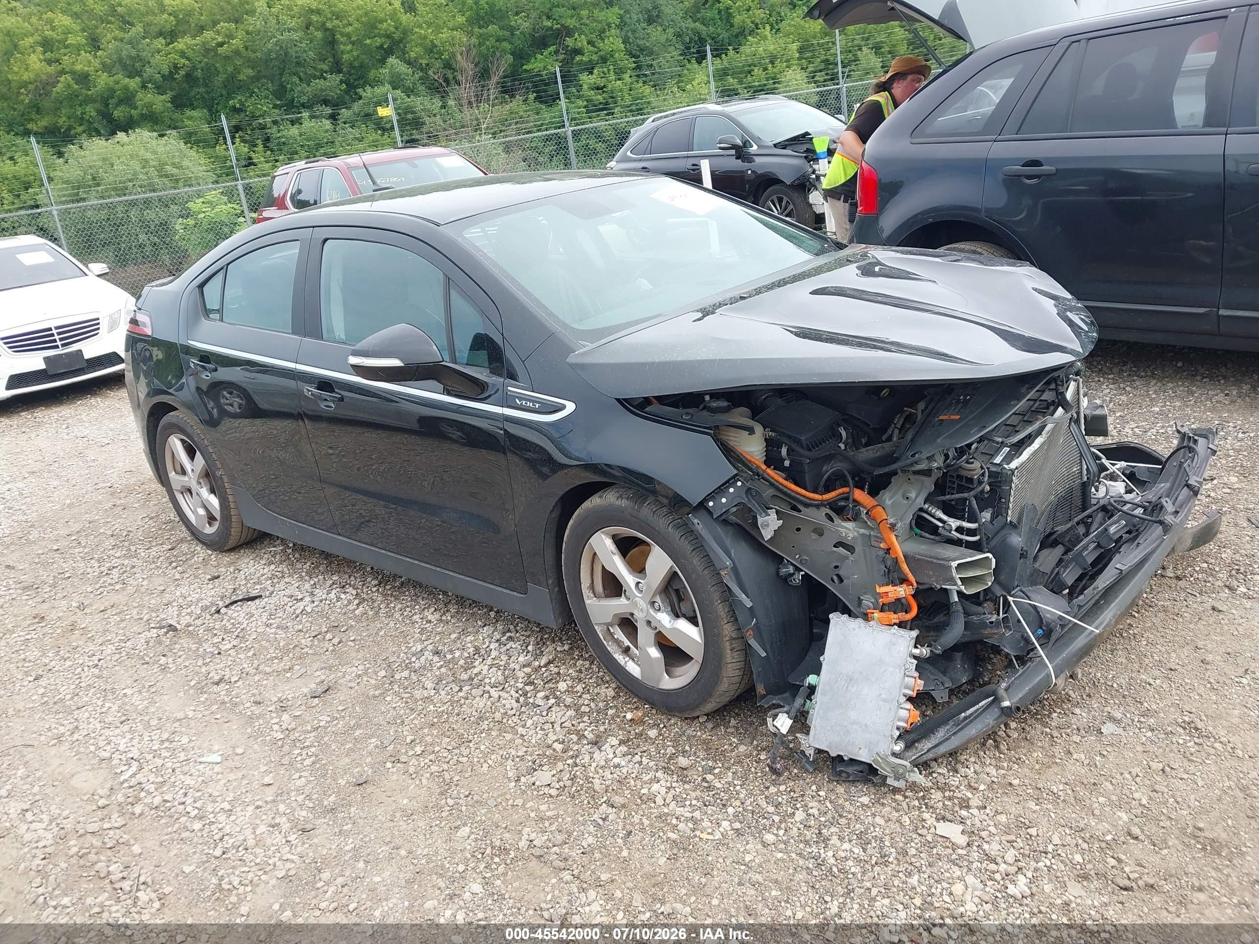 2012 Chevrolet Volt   Черный vin: 1G1RB6E40CU104803