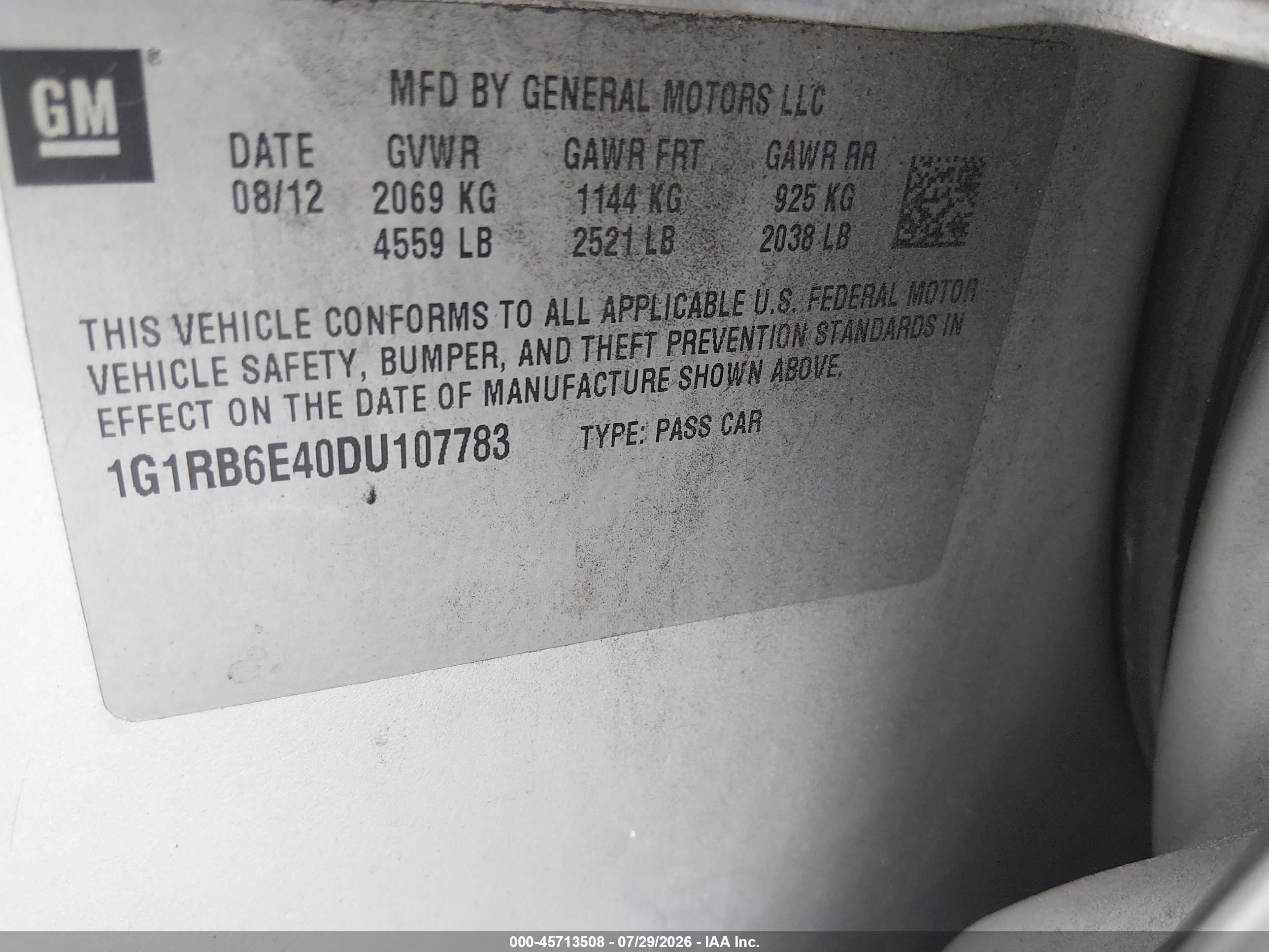 2013 Chevrolet Volt   Silver vin: 1G1RB6E40DU107783