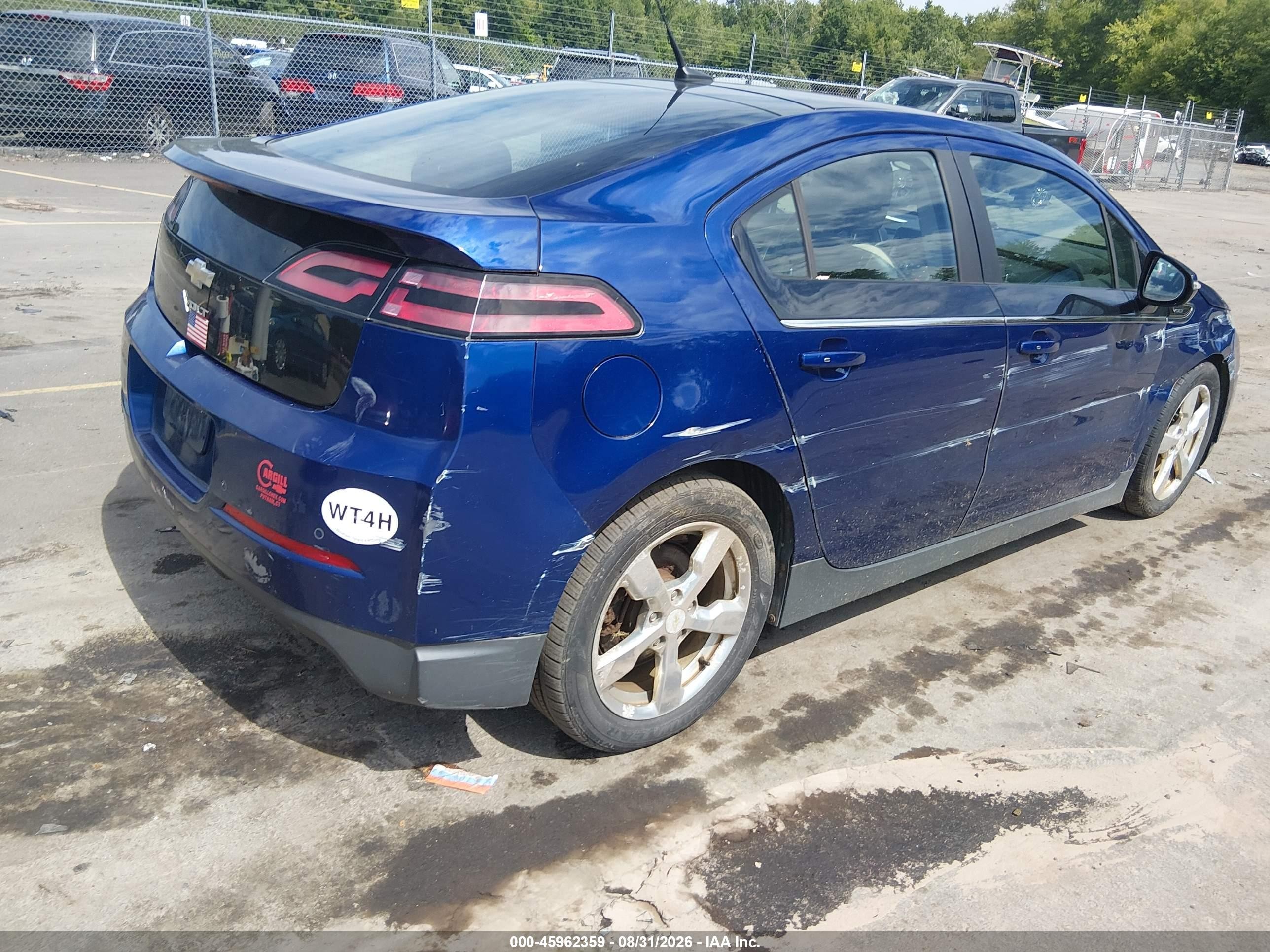 2012 Chevrolet Volt   Blue vin: 1G1RB6E46CU115787