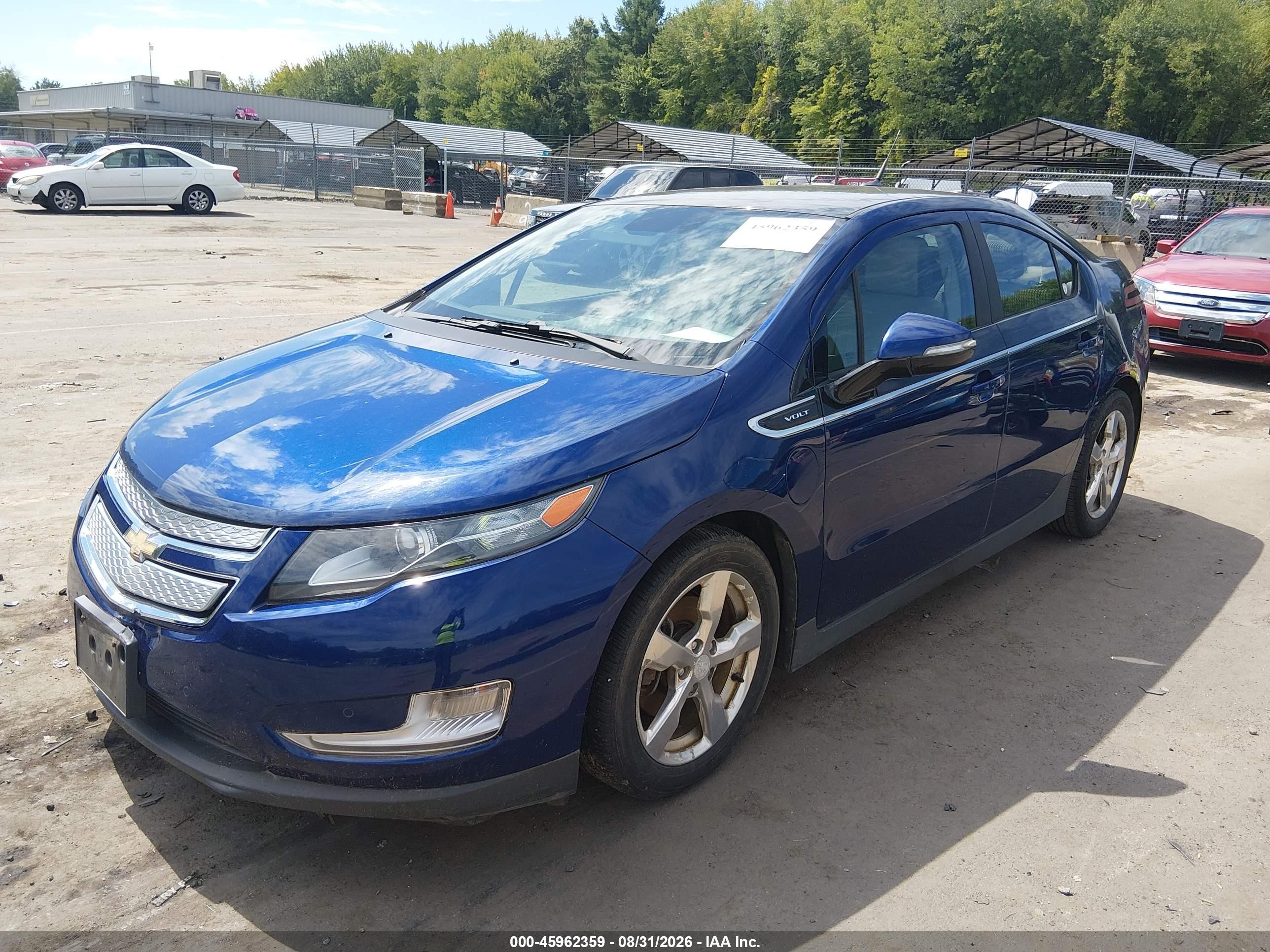 2012 Chevrolet Volt   Blue vin: 1G1RB6E46CU115787