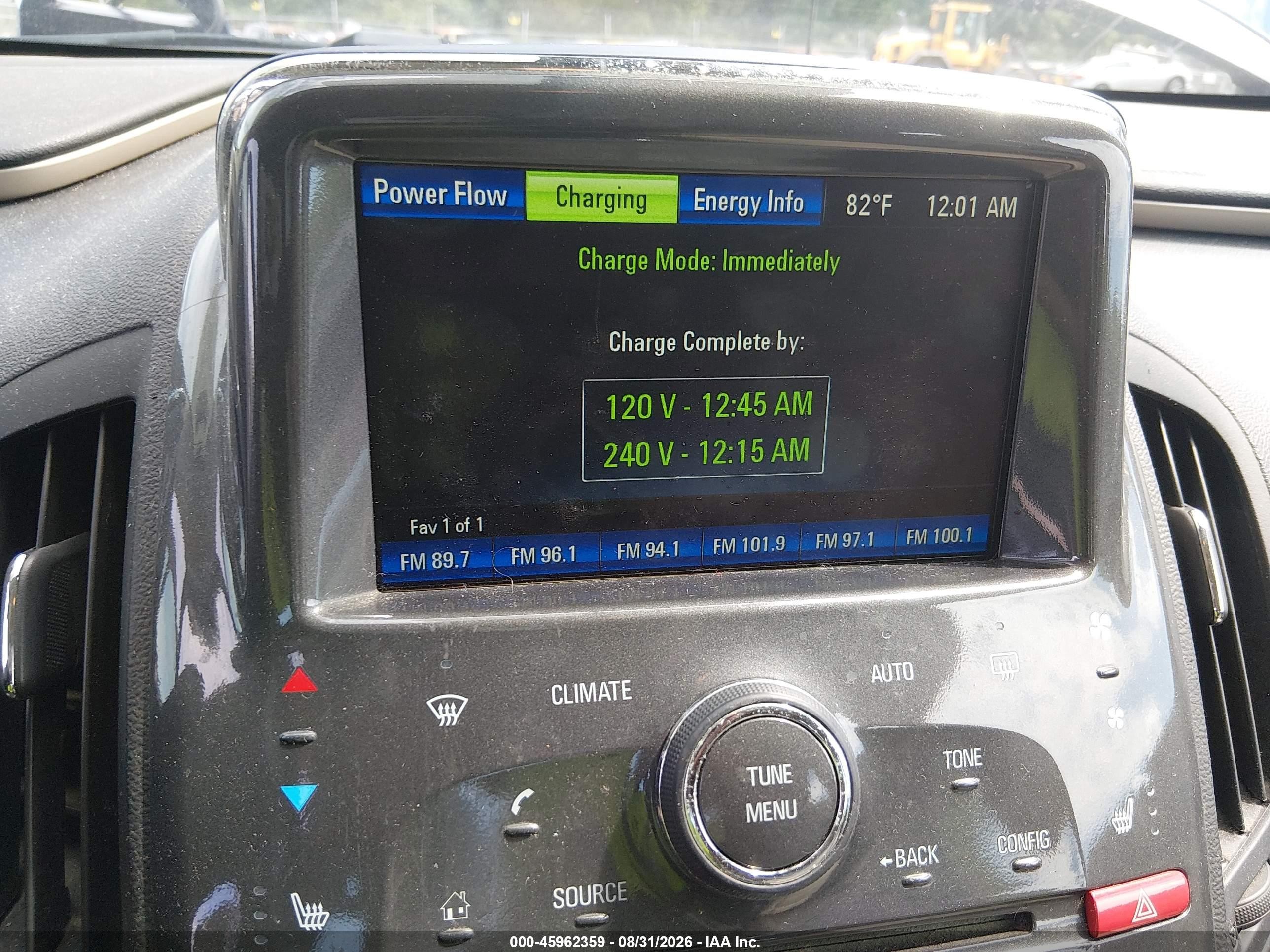 2012 Chevrolet Volt   Blue vin: 1G1RB6E46CU115787