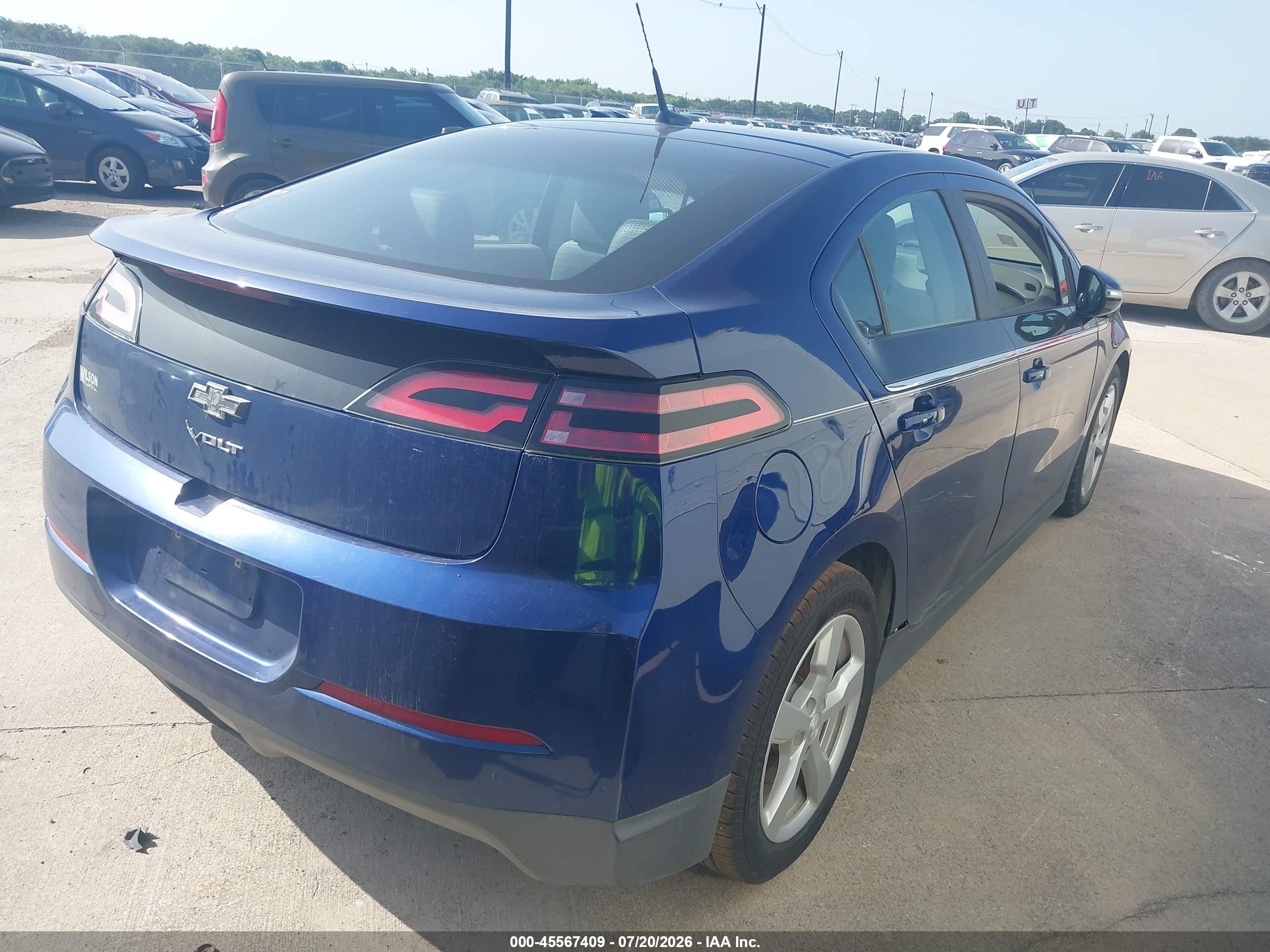 2013 Chevrolet Volt Blue vin: 1G1RB6E47DU138982
