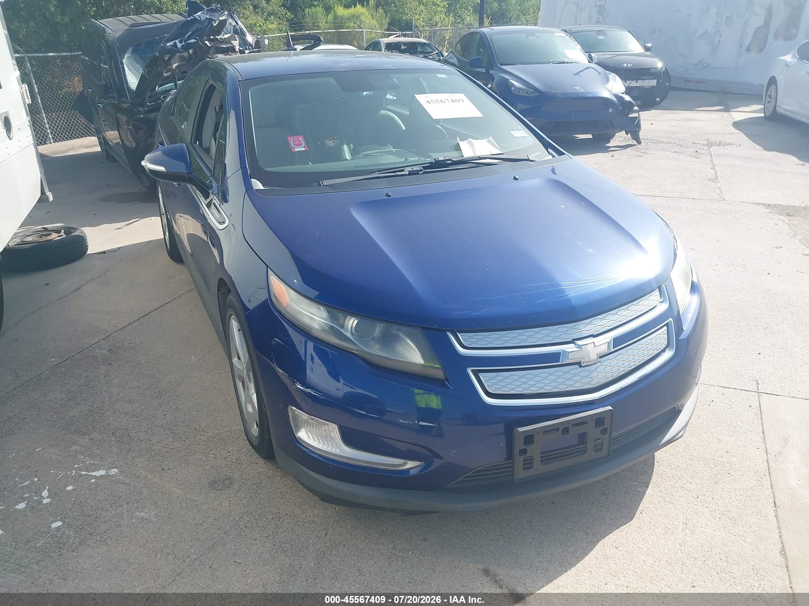 2013 Chevrolet Volt Blue vin: 1G1RB6E47DU138982