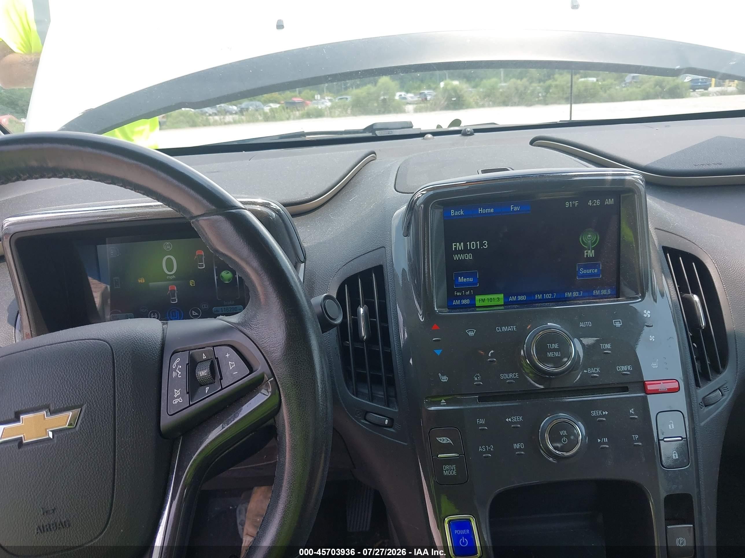 2012 Chevrolet Volt   White vin: 1G1RB6E49CU108509