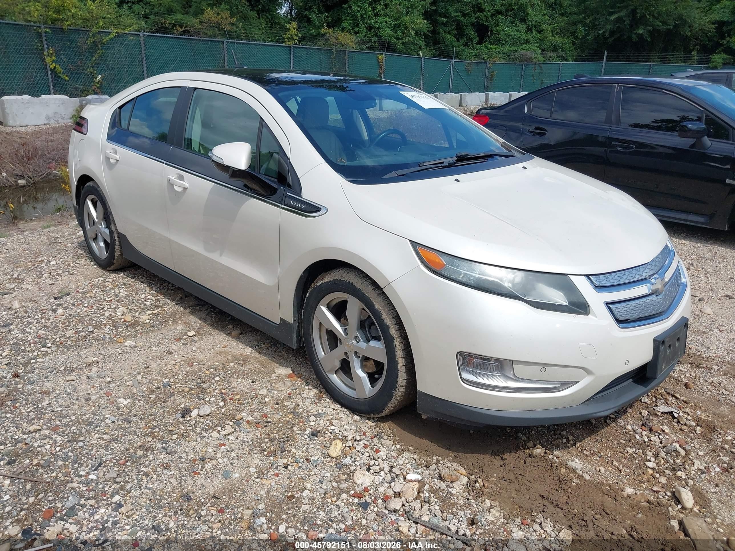 2012 Chevrolet Volt White vin: 1G1RB6E4XCU102430