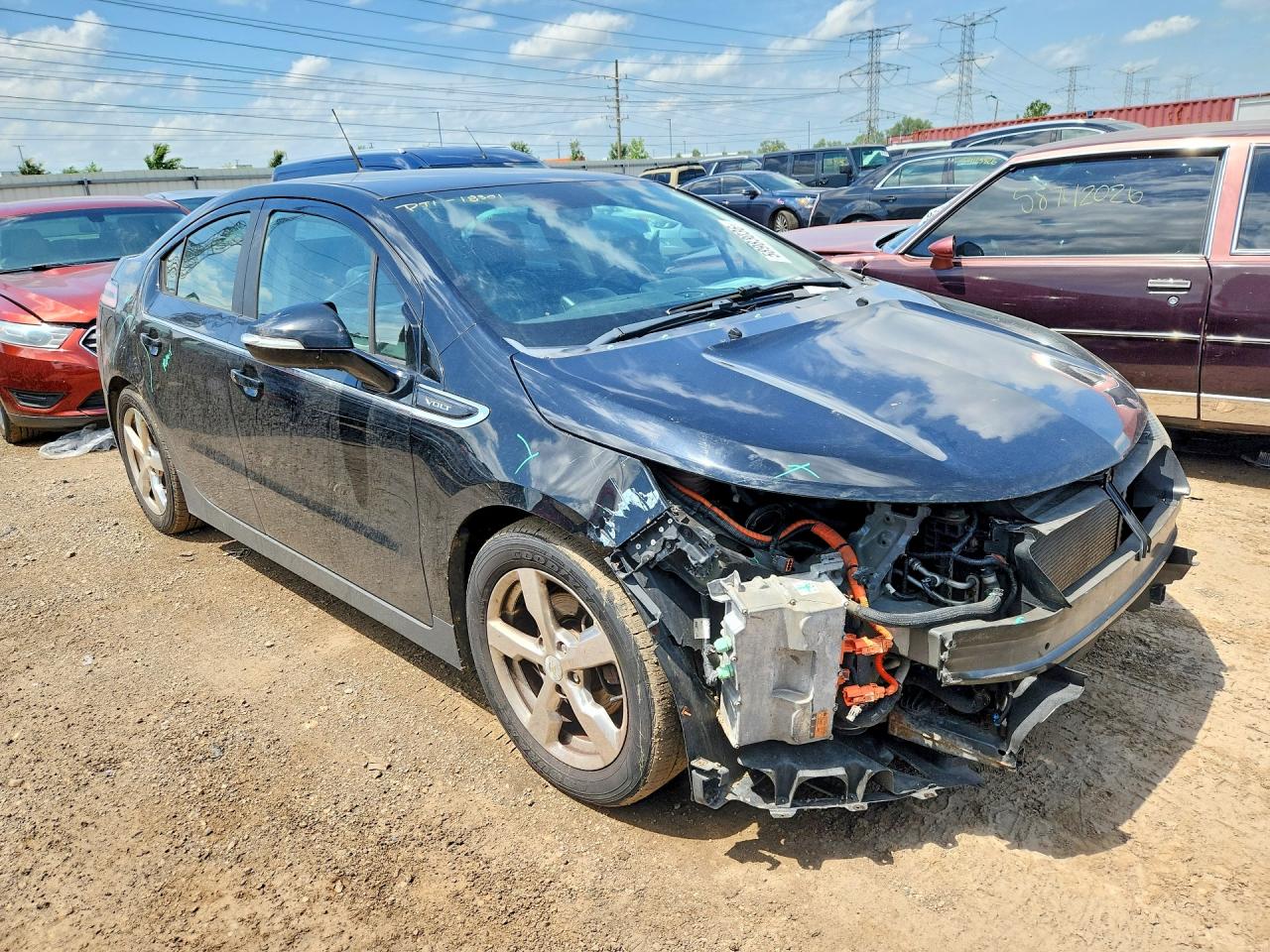 2012 Chevrolet Volt Черный vin: 1G1RB6E4XCU104212