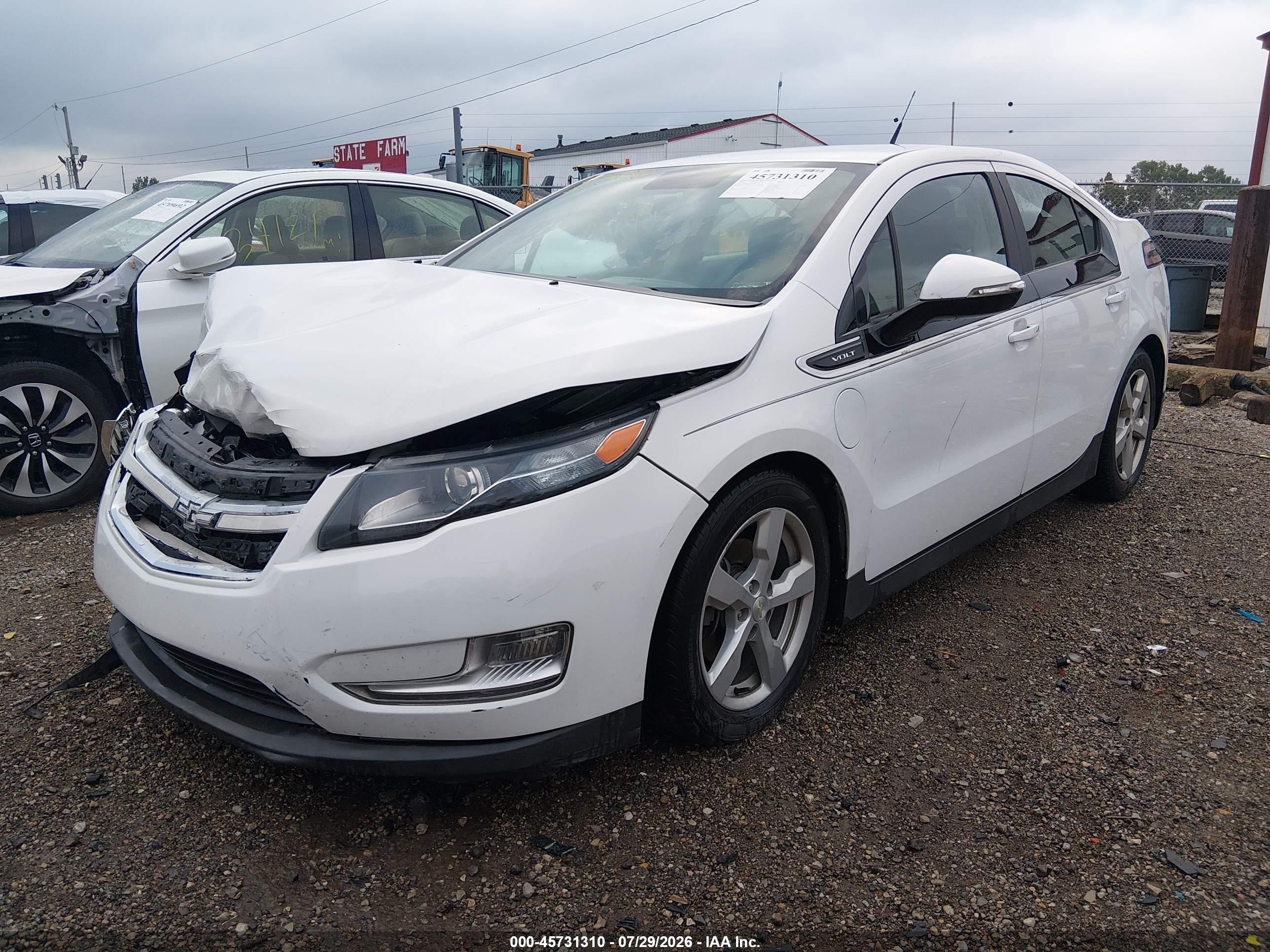 2013 Chevrolet Volt Белый vin: 1G1RB6E4XDU116233