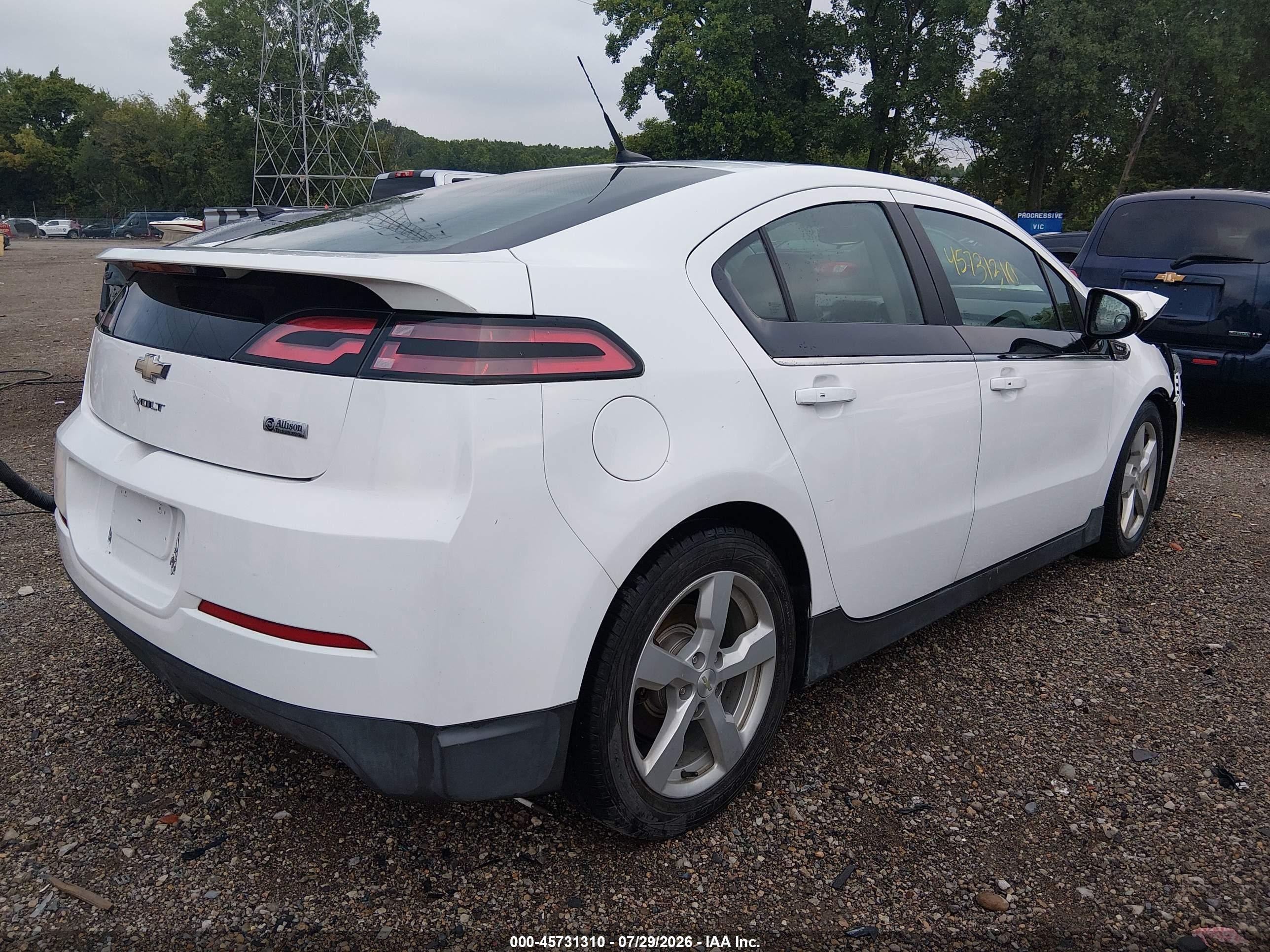 2013 Chevrolet Volt Белый vin: 1G1RB6E4XDU116233