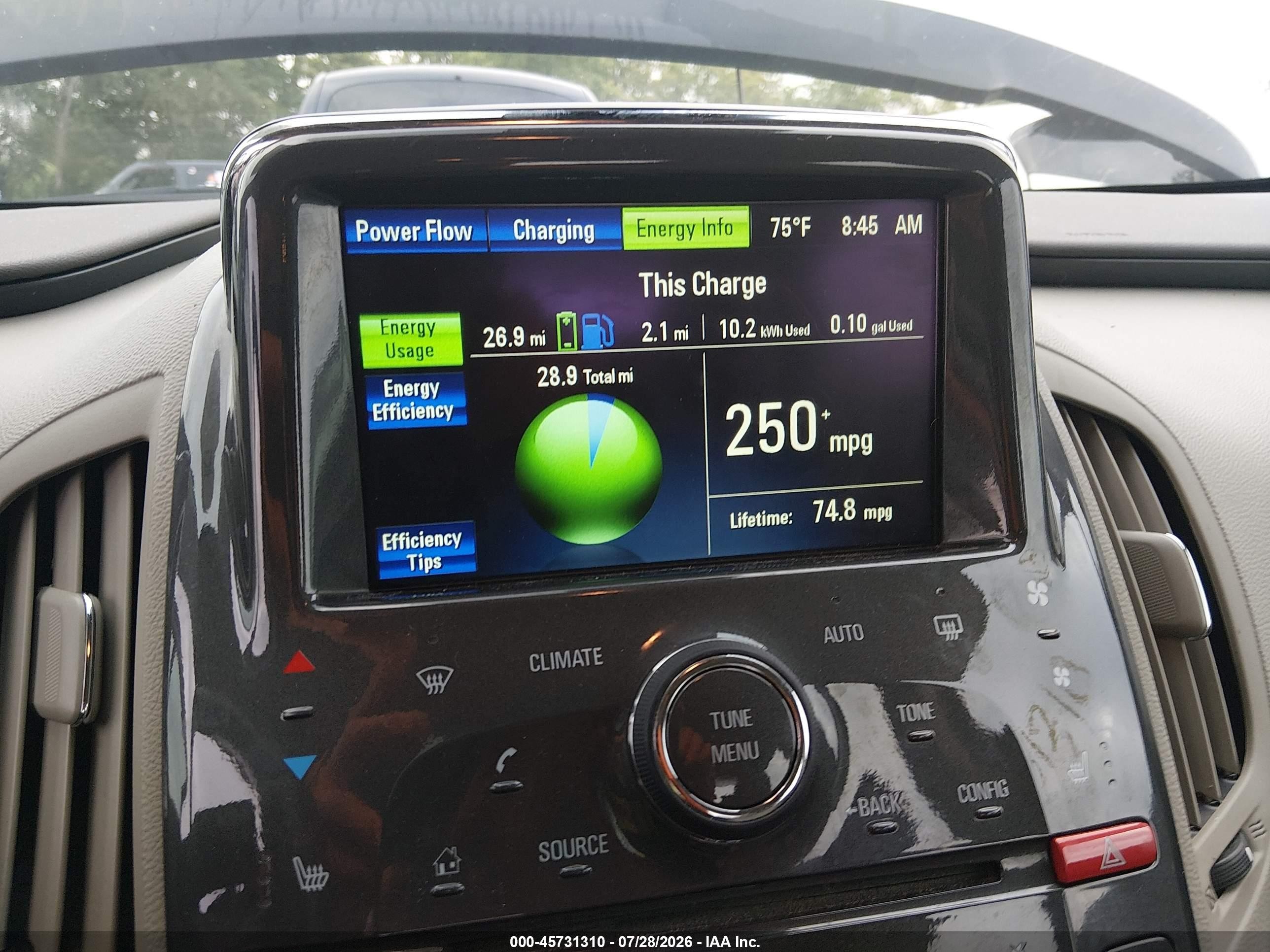 2013 Chevrolet Volt Белый vin: 1G1RB6E4XDU116233