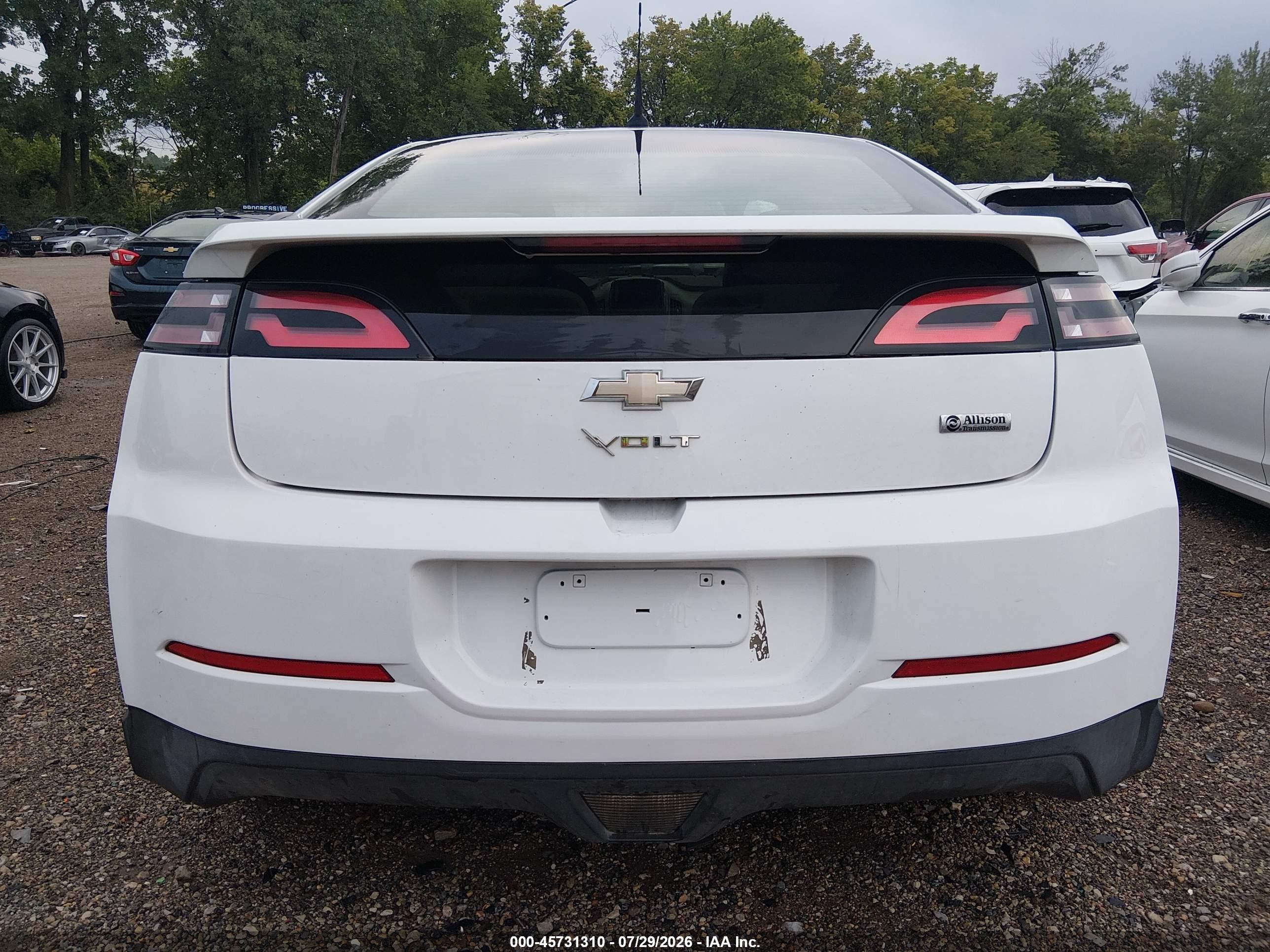 2013 Chevrolet Volt Белый vin: 1G1RB6E4XDU116233