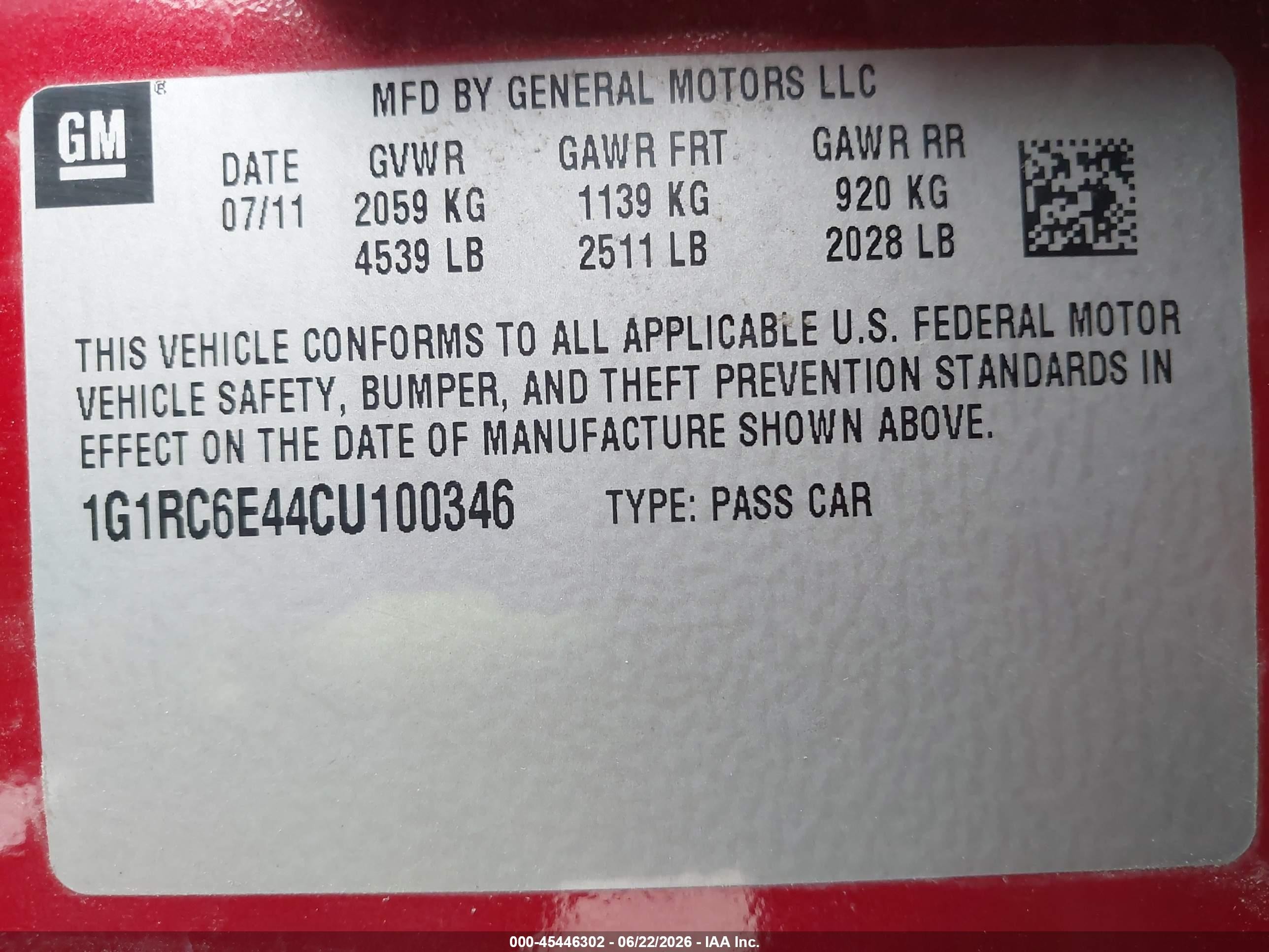 2012 Chevrolet Volt Maroon vin: 1G1RC6E44CU100346