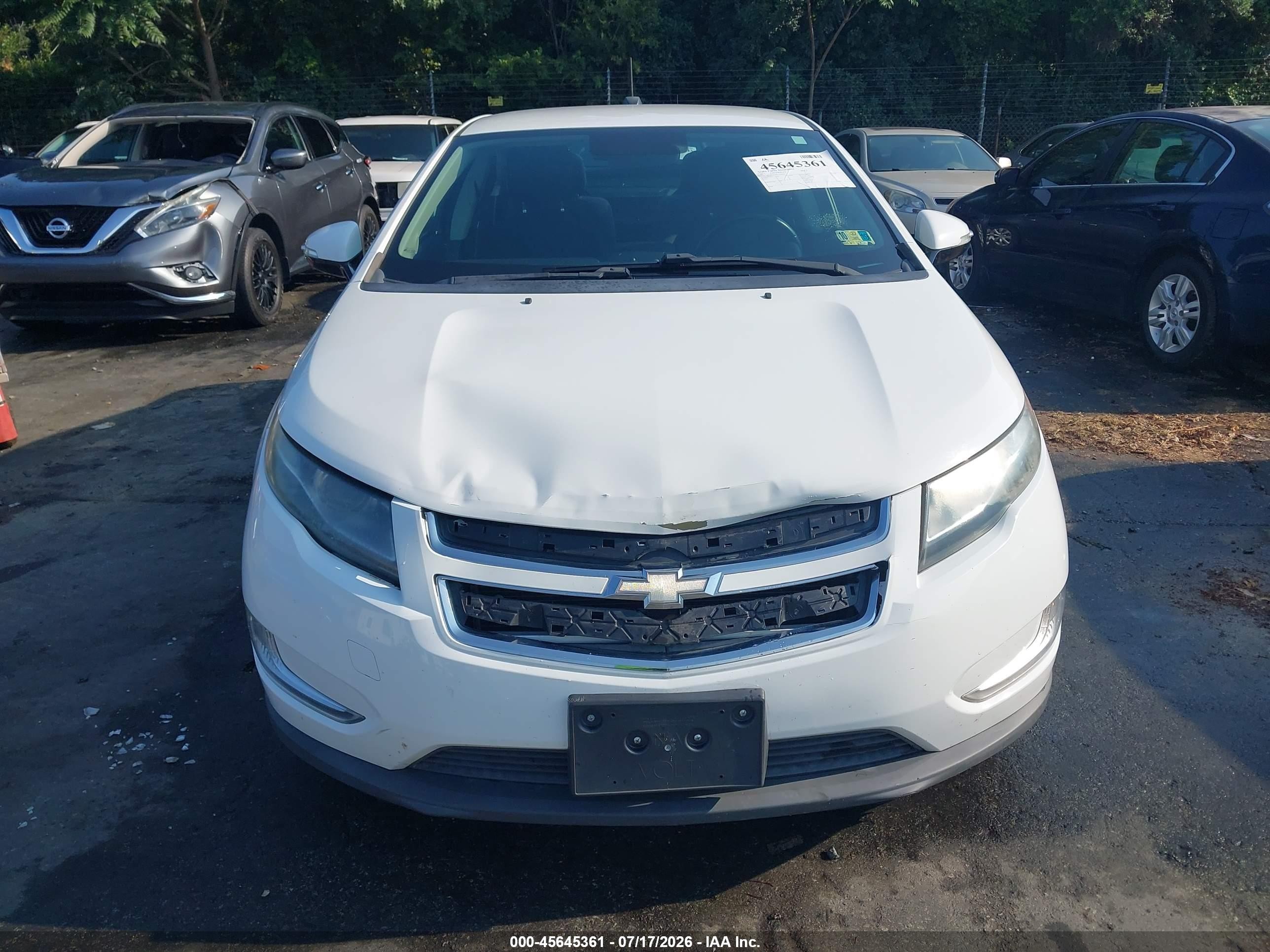 2015 Chevrolet Volt   White vin: 1G1RC6E46FU108761