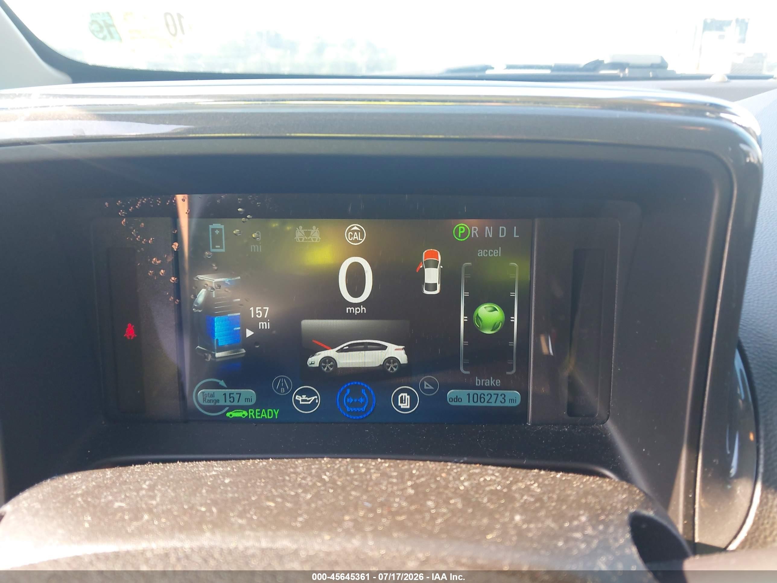 2015 Chevrolet Volt   White vin: 1G1RC6E46FU108761