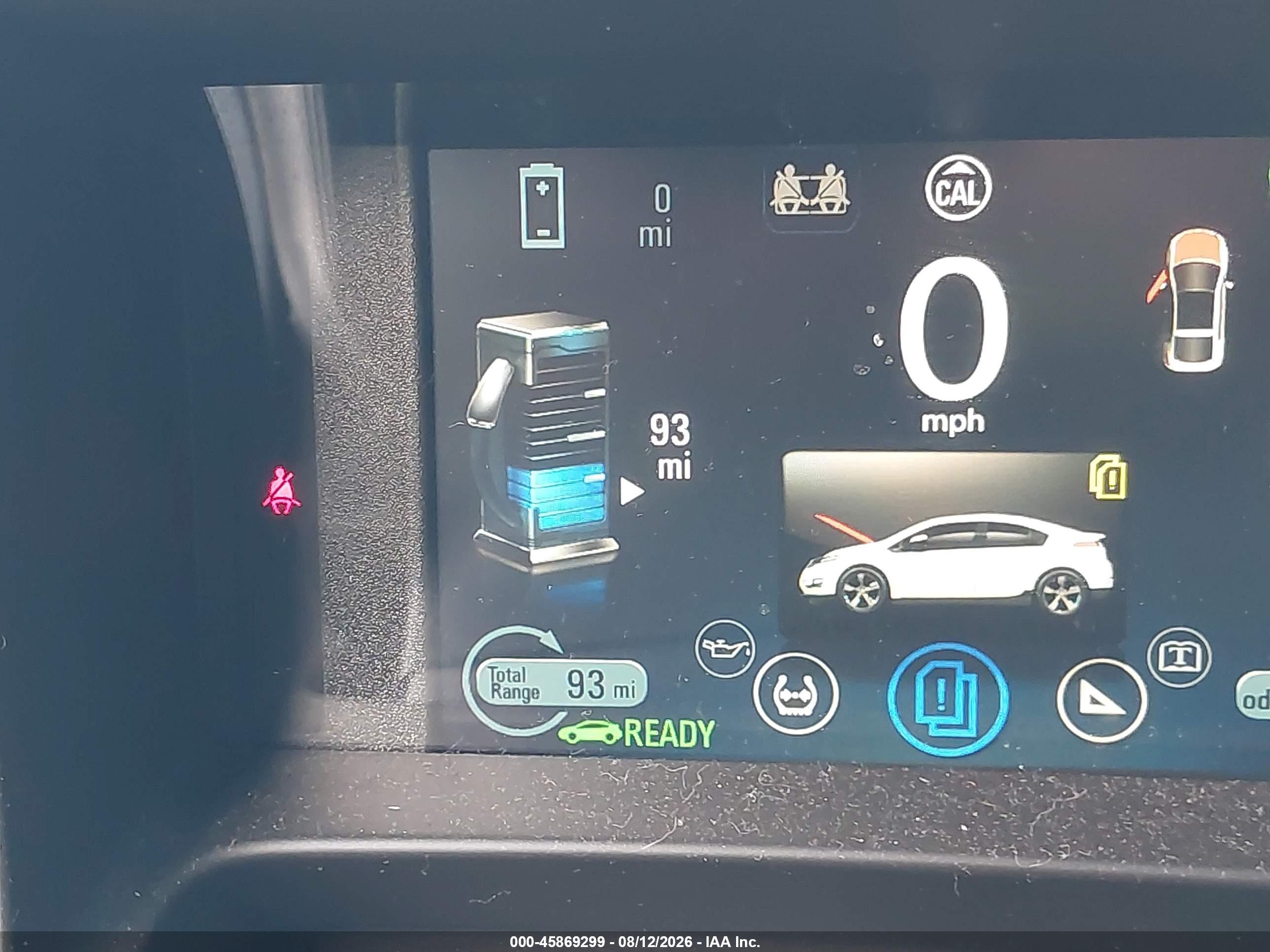 2012 Chevrolet Volt   Teal vin: 1G1RD6E40CU101281