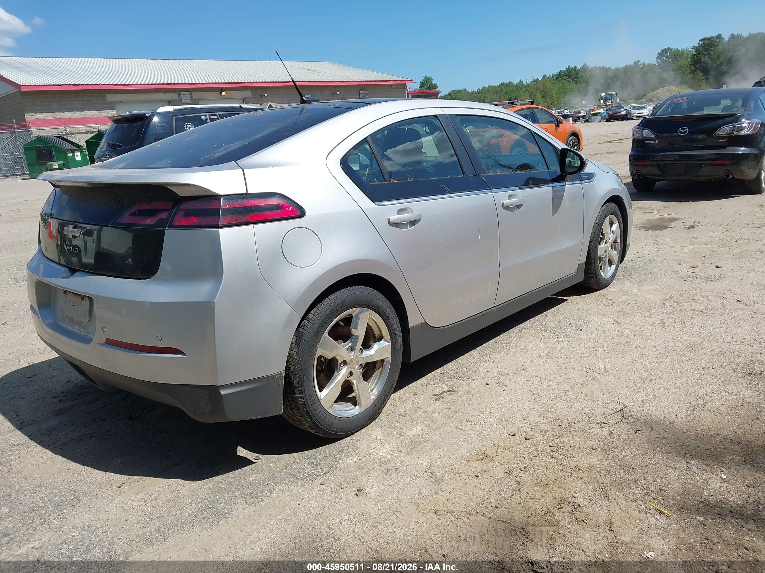 2011 Chevrolet Volt   Silver vin: 1G1RD6E44BU101265