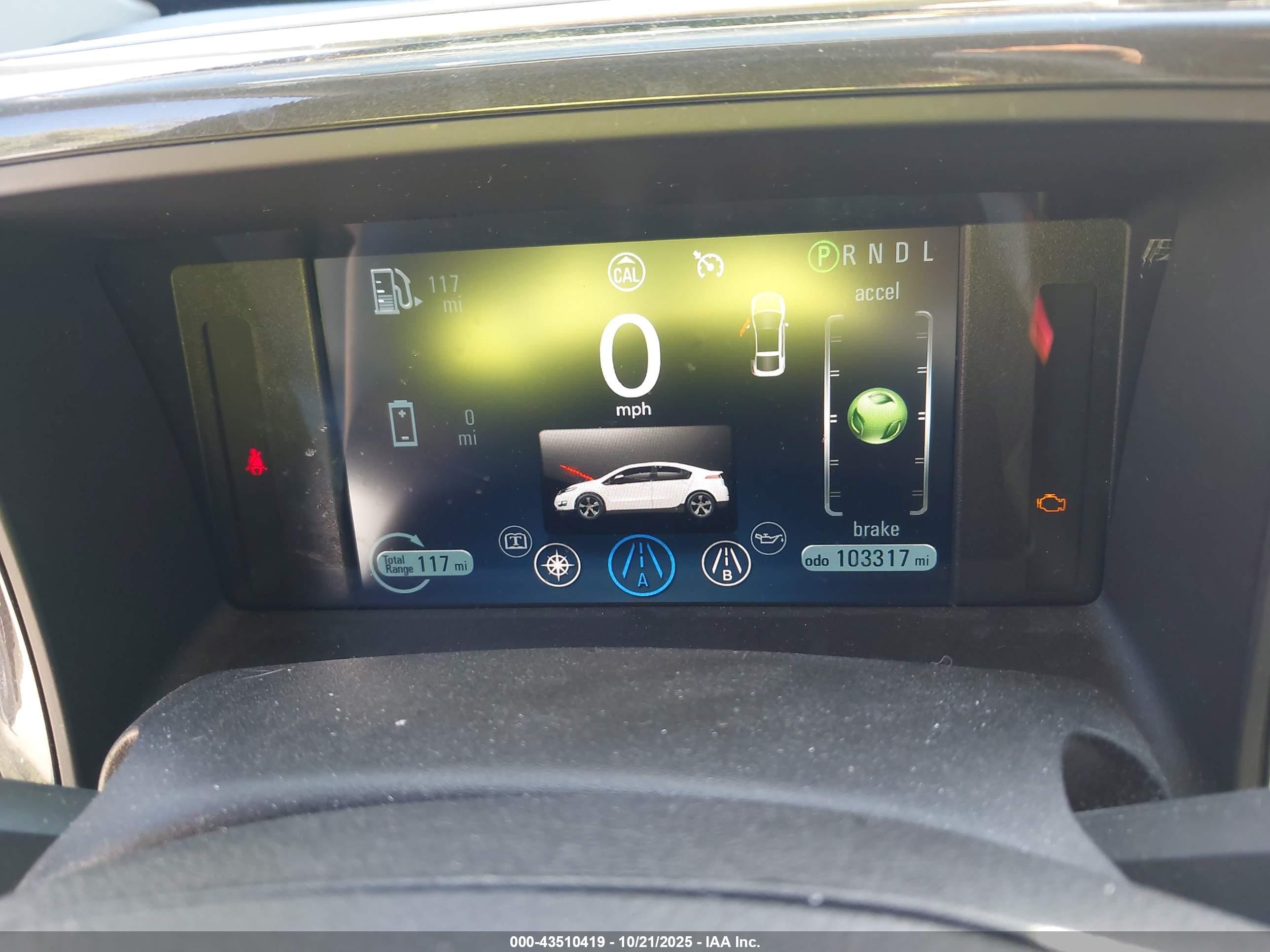 2012 Chevrolet Volt   Белый vin: 1G1RD6E45CU109845
