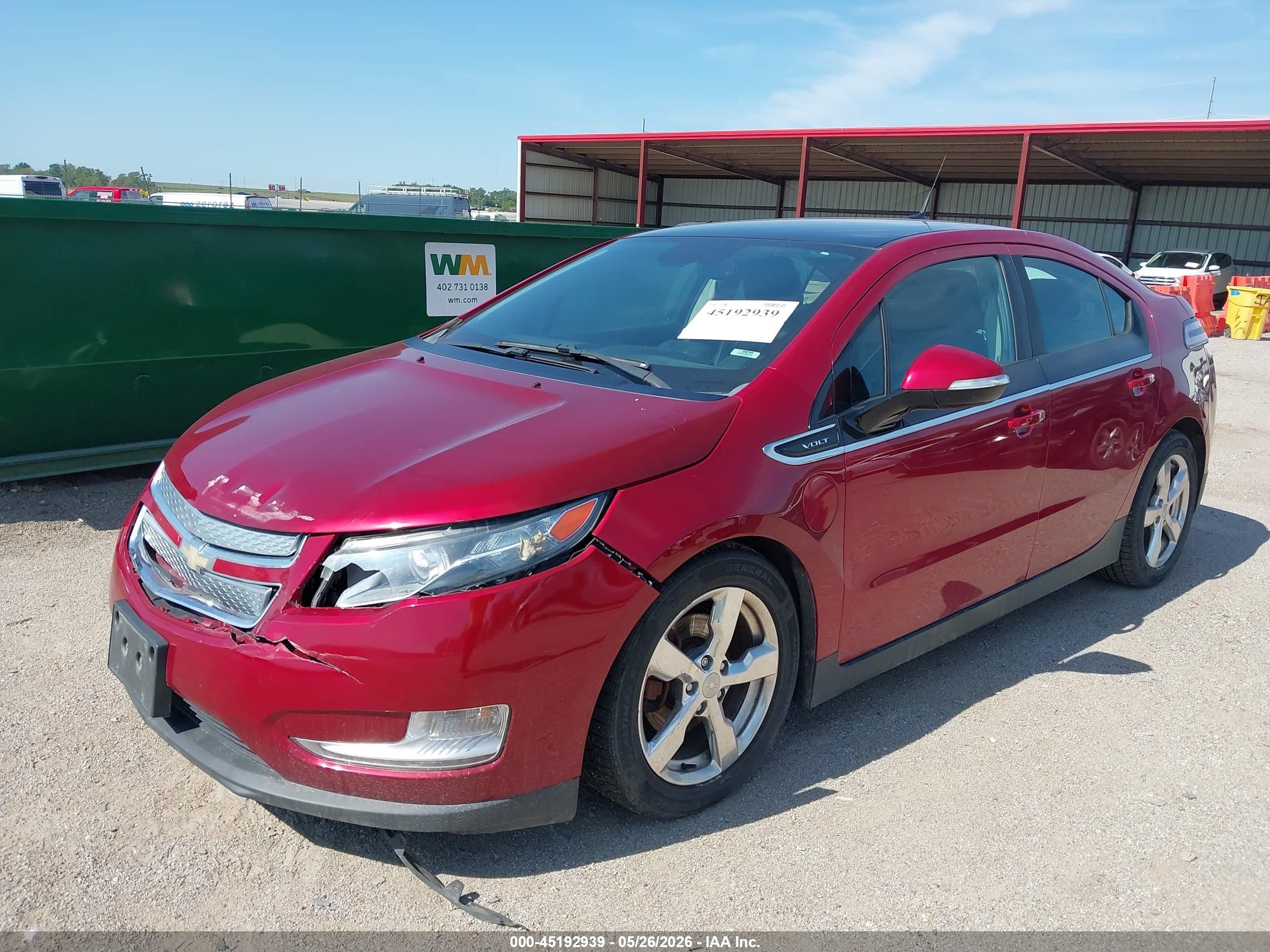 2012 Chevrolet Volt Red vin: 1G1RD6E46CU113841