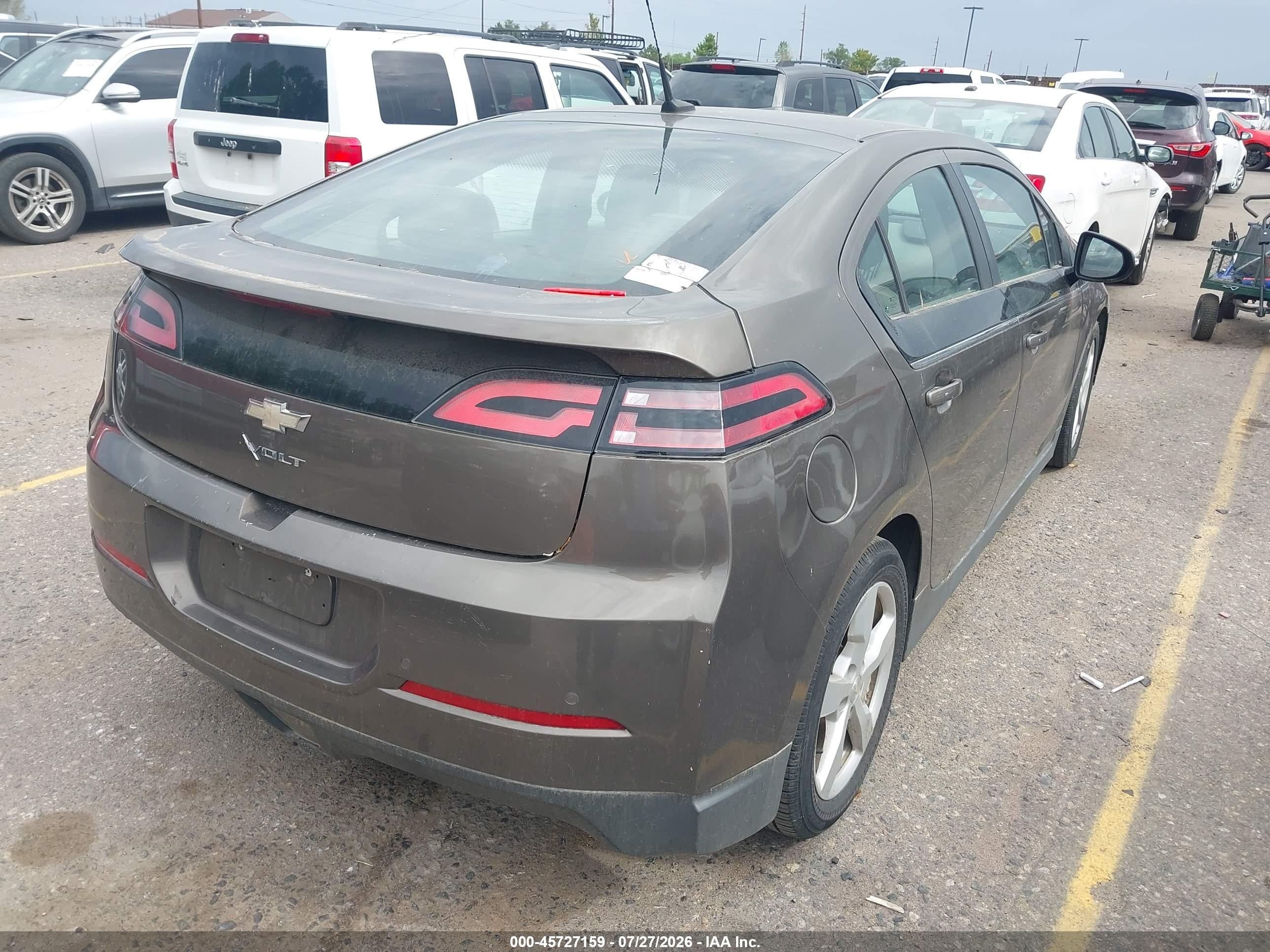 2014 Chevrolet Volt   Brown vin: 1G1RD6E47EU149959