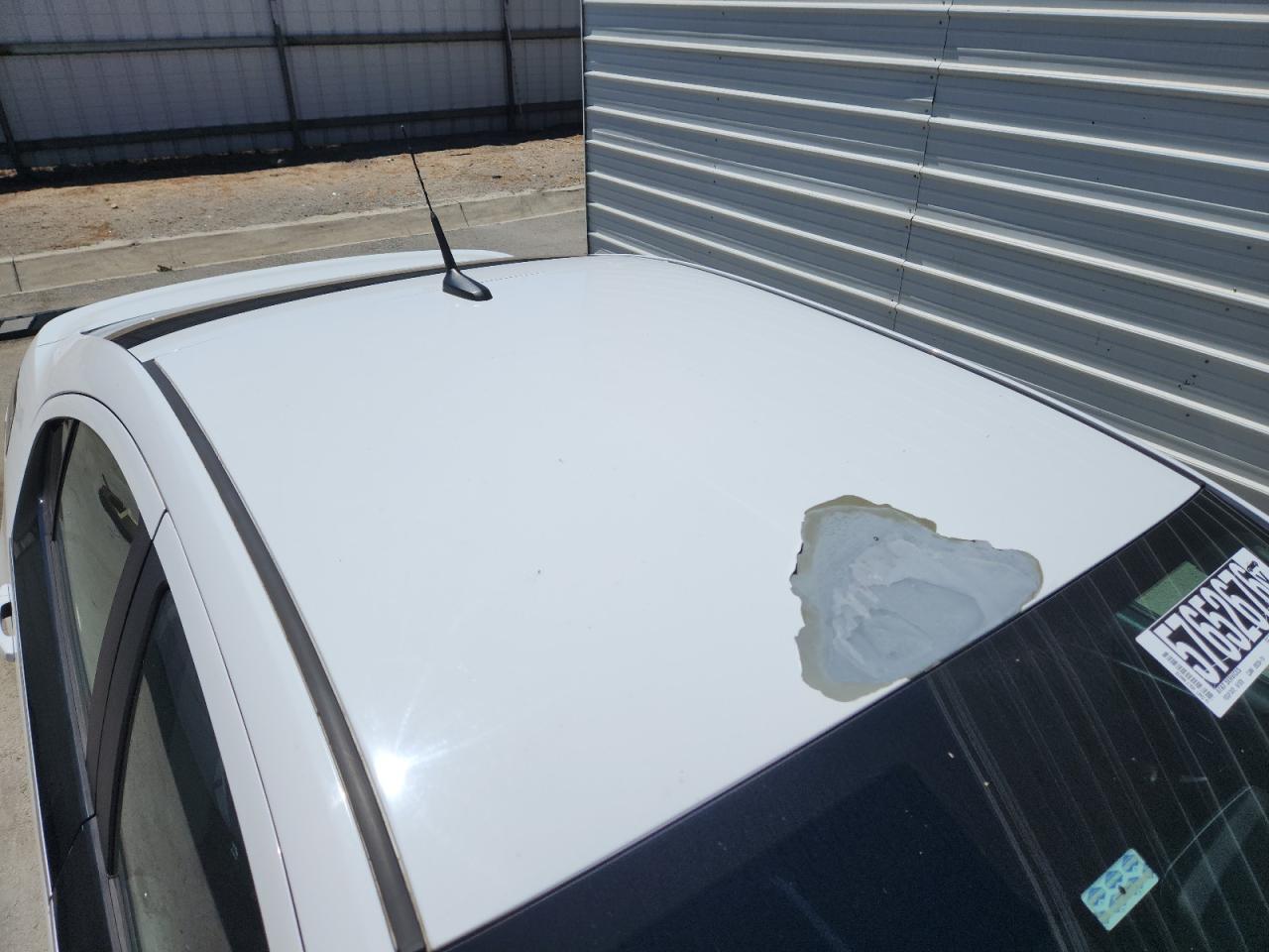 2014 Chevrolet Volt White vin: 1G1RE6E47EU135041 Damage: Roof, Peeling, > 12 Inches