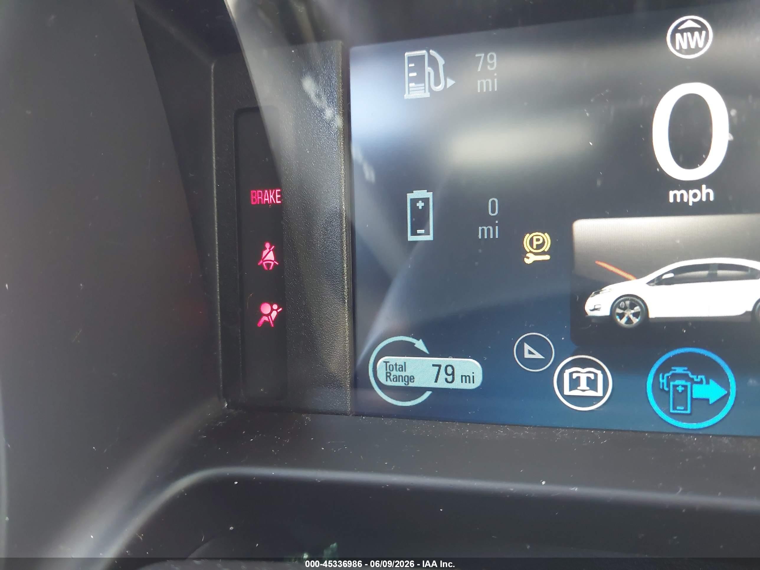 2013 Chevrolet Volt   Gray vin: 1G1RE6E48DU102595