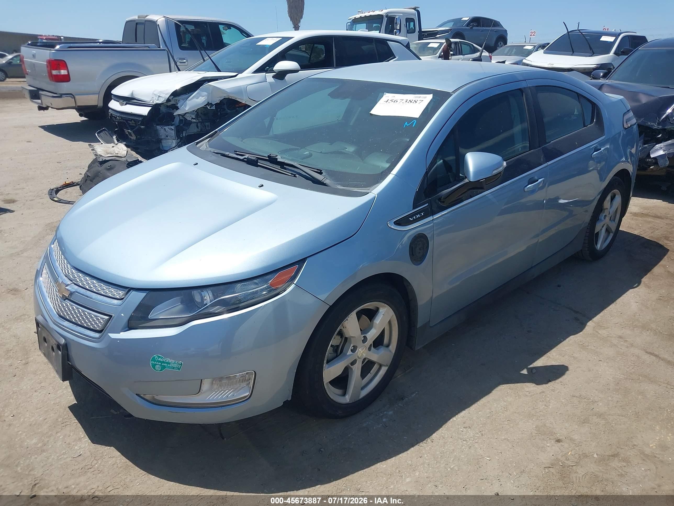 2014 Chevrolet Volt   Light Blue vin: 1G1RE6E49EU162306