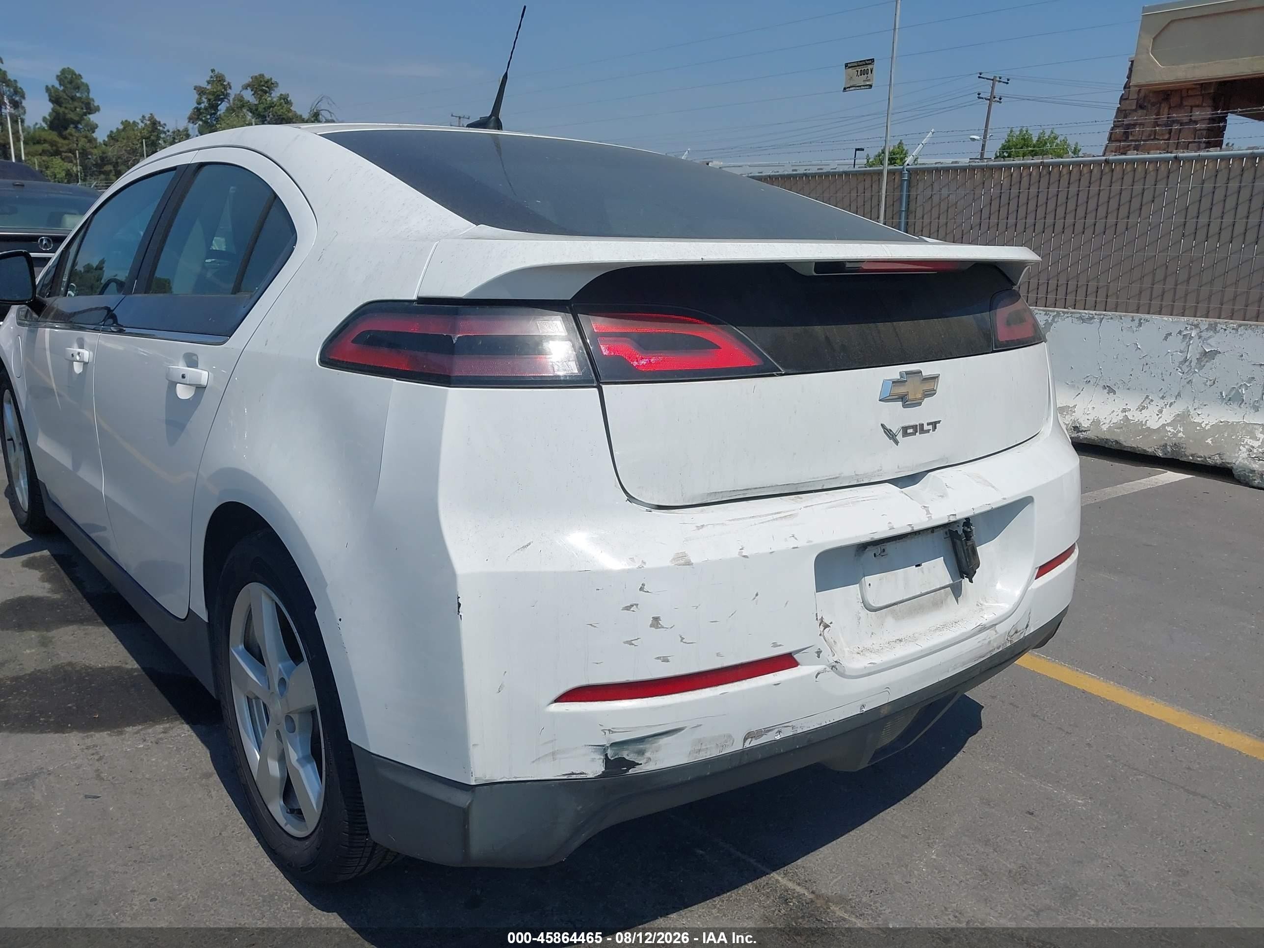2013 Chevrolet Volt   White vin: 1G1RE6E4XDU122007