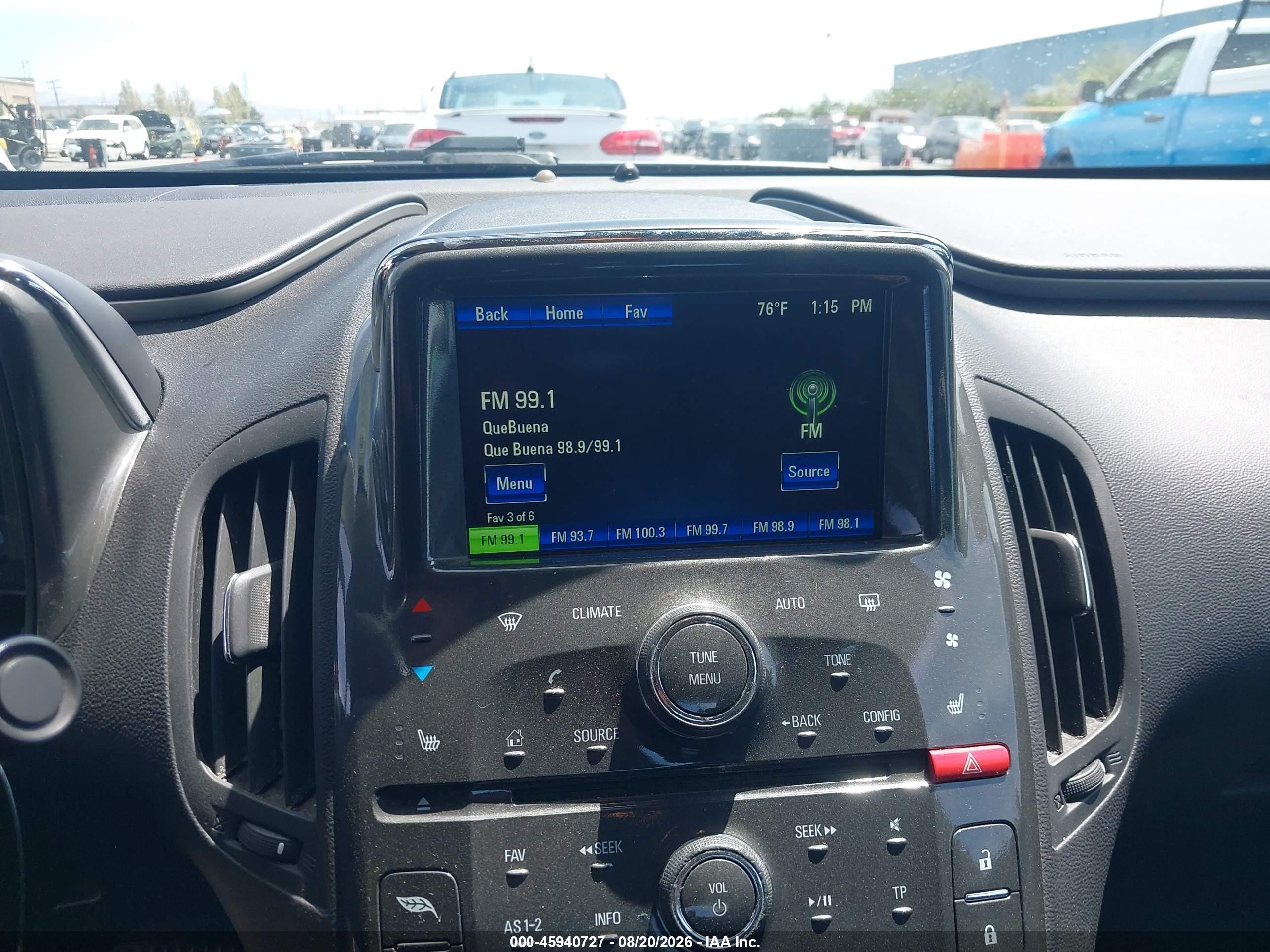 2013 Chevrolet Volt   Blue vin: 1G1RF6E41DU133457