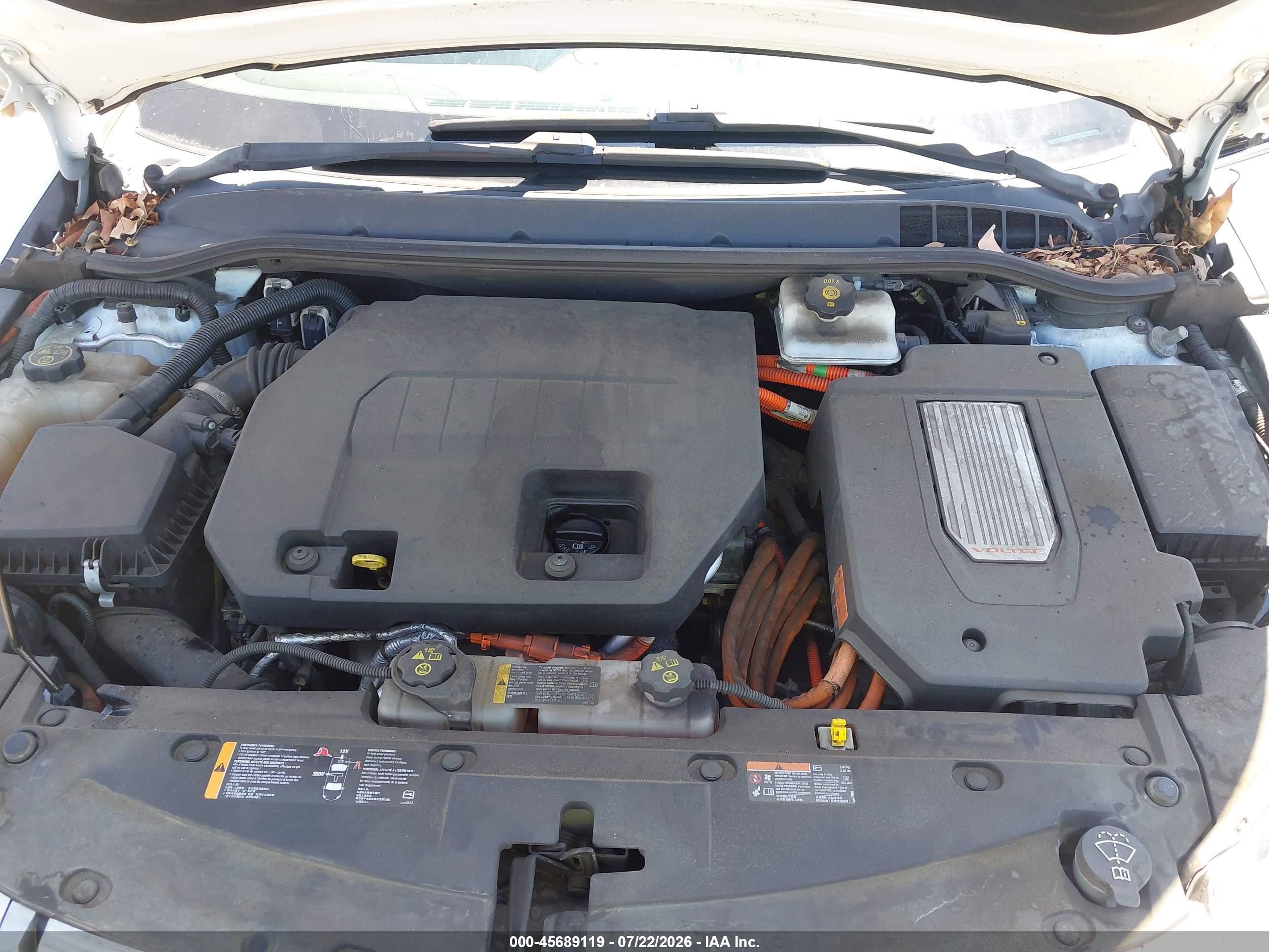 2013 Chevrolet Volt   White vin: 1G1RF6E47DU133639