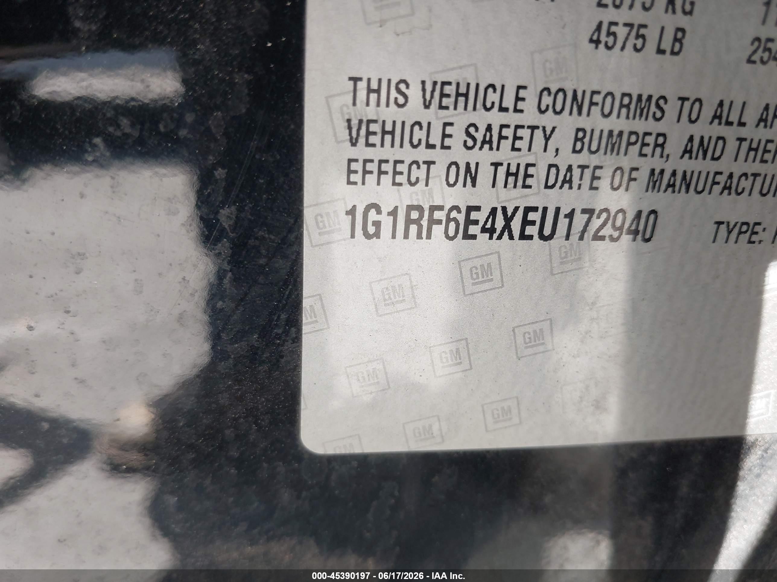 2014 Chevrolet Volt   Black vin: 1G1RF6E4XEU172940