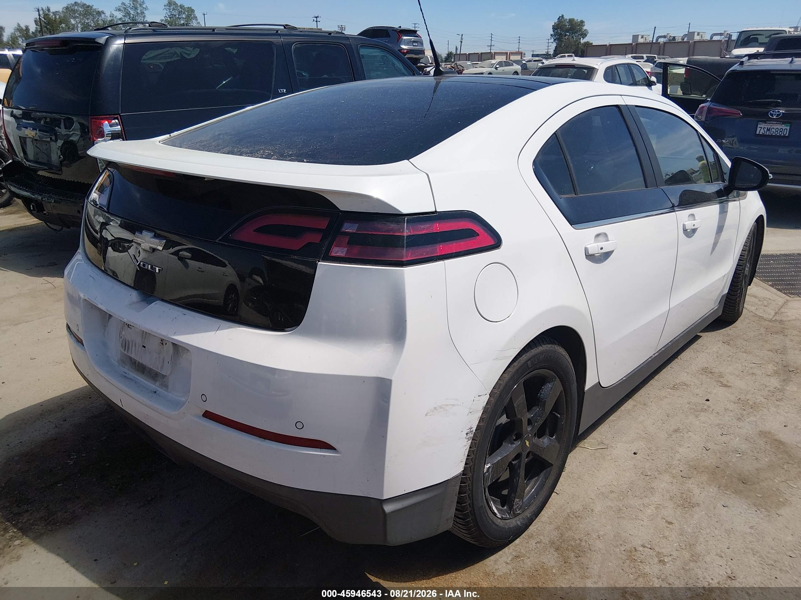 2012 Chevrolet Volt Белый vin: 1G1RH6E42CU125070