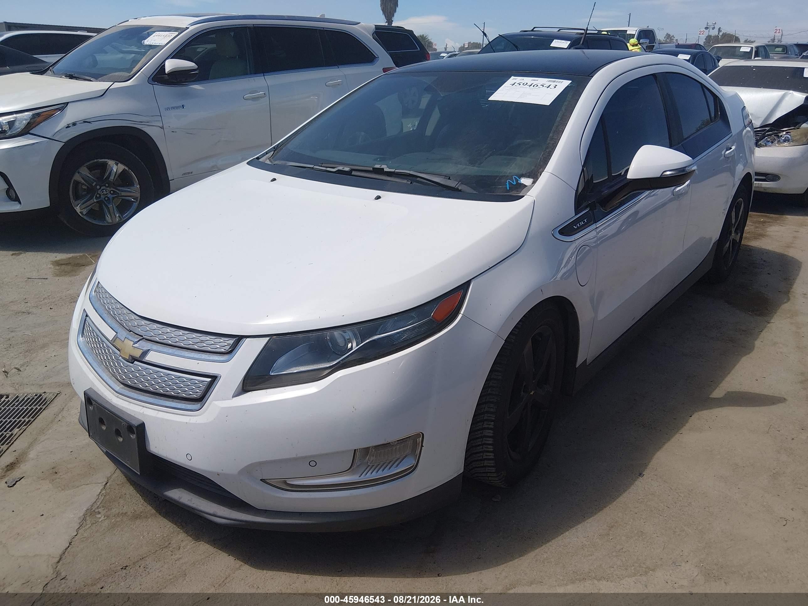 2012 Chevrolet Volt Белый vin: 1G1RH6E42CU125070