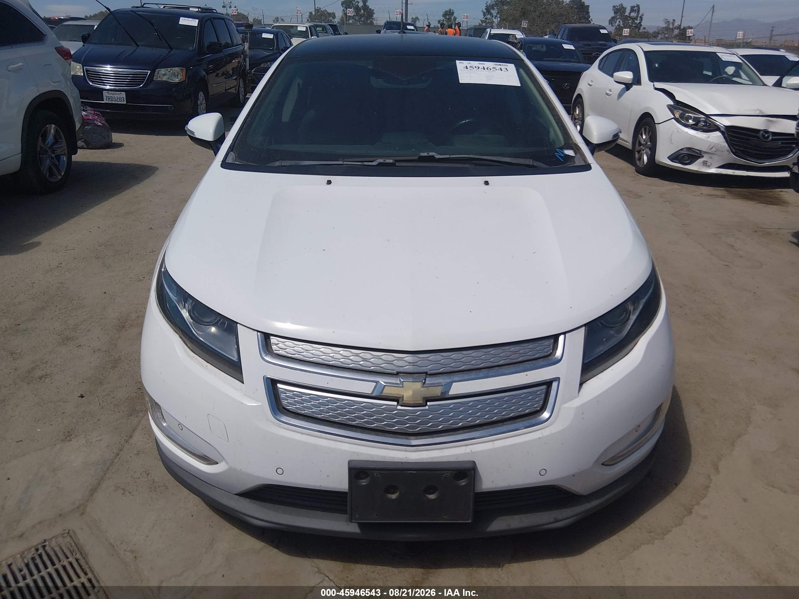 2012 Chevrolet Volt Белый vin: 1G1RH6E42CU125070