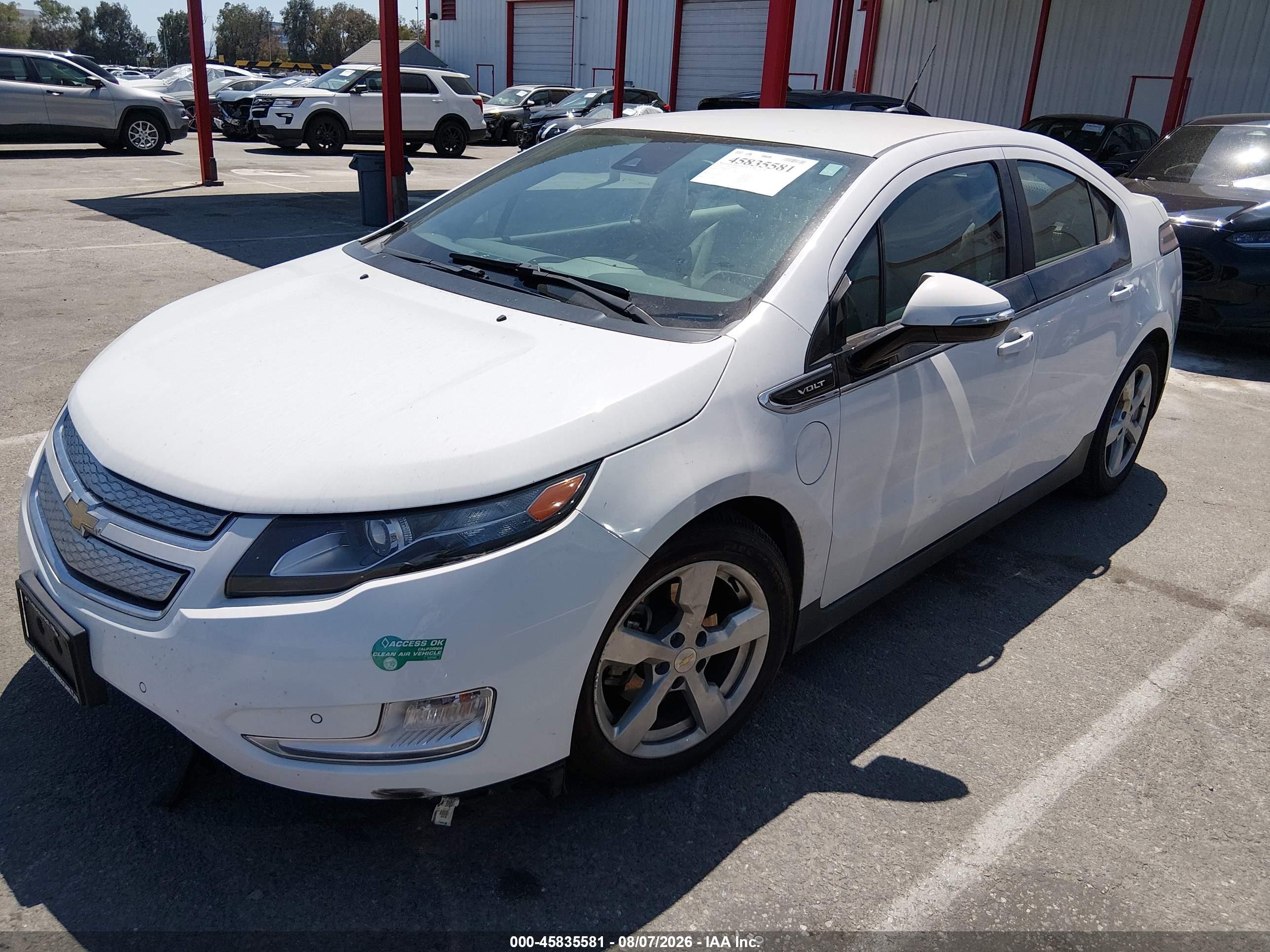 2014 Chevrolet Volt White vin: 1G1RH6E45EU137510