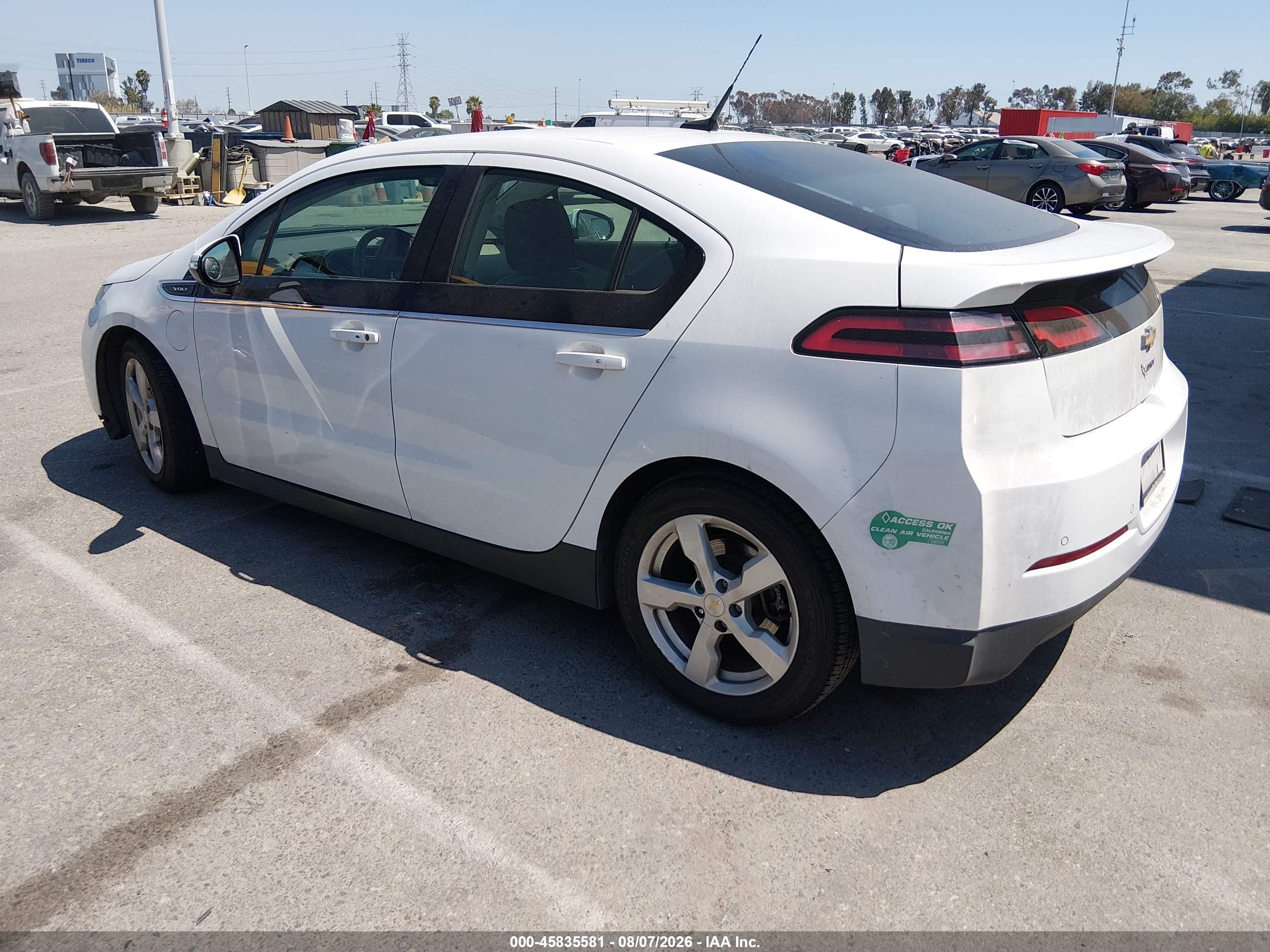 2014 Chevrolet Volt White vin: 1G1RH6E45EU137510